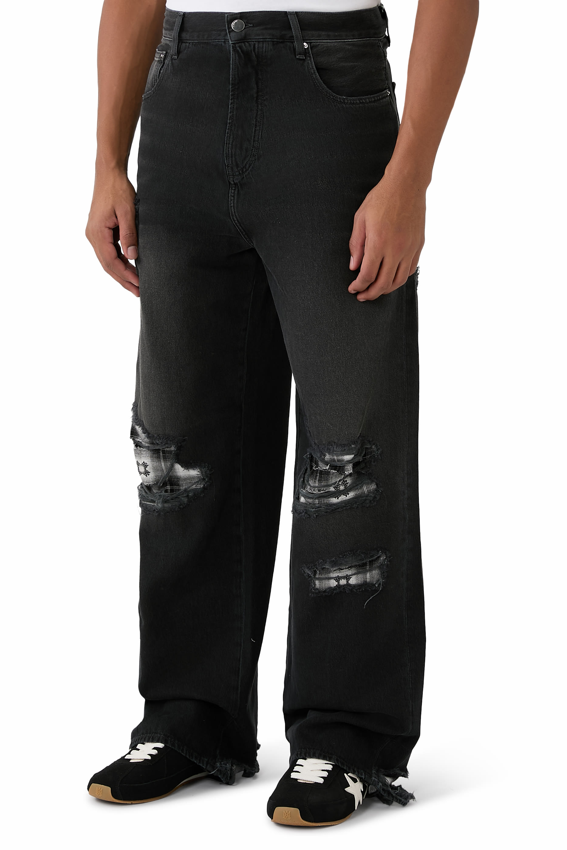 Flannel Repair Baggy Jeans