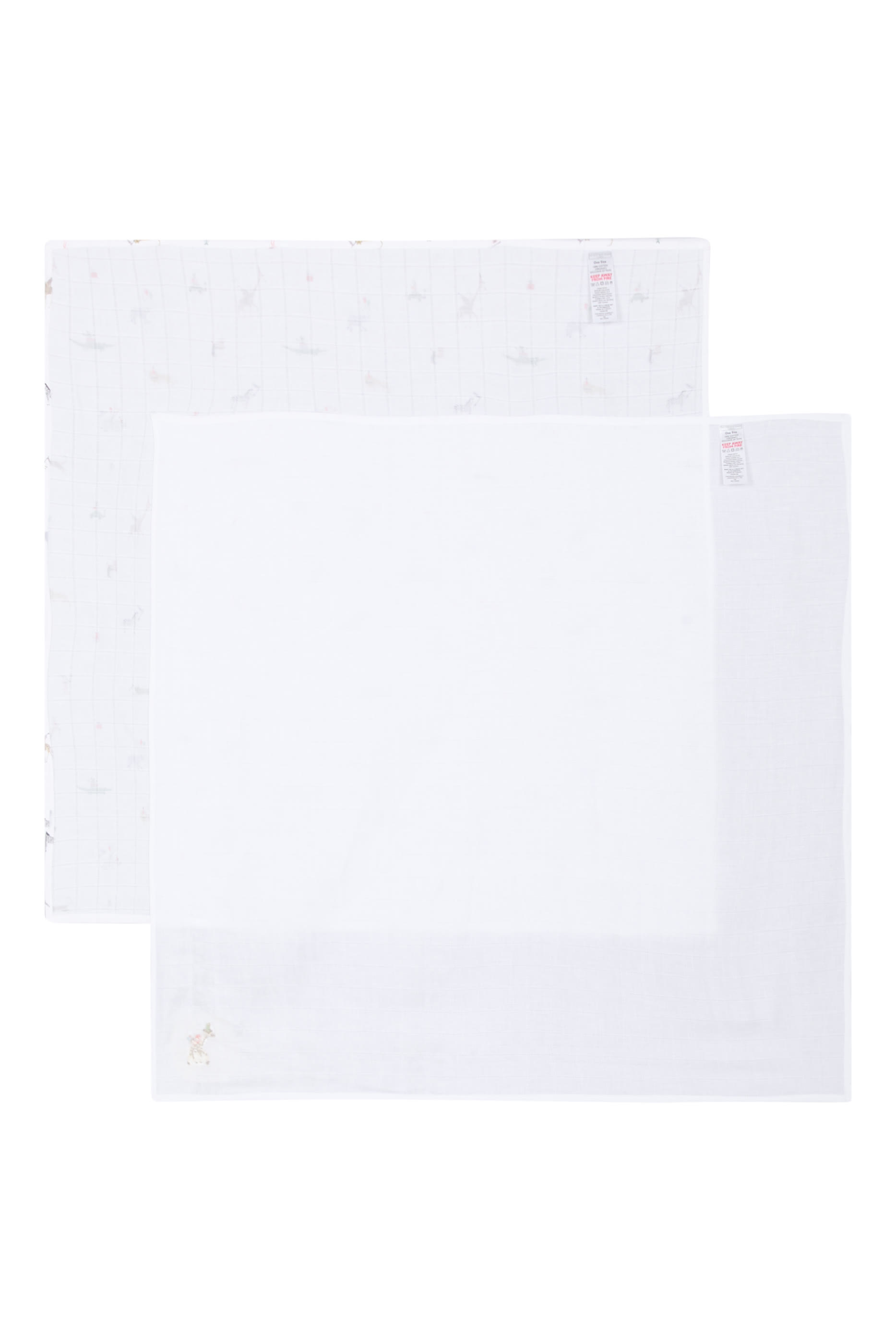 Kids Organic Cotton Party Animal Muslin, Set of 2