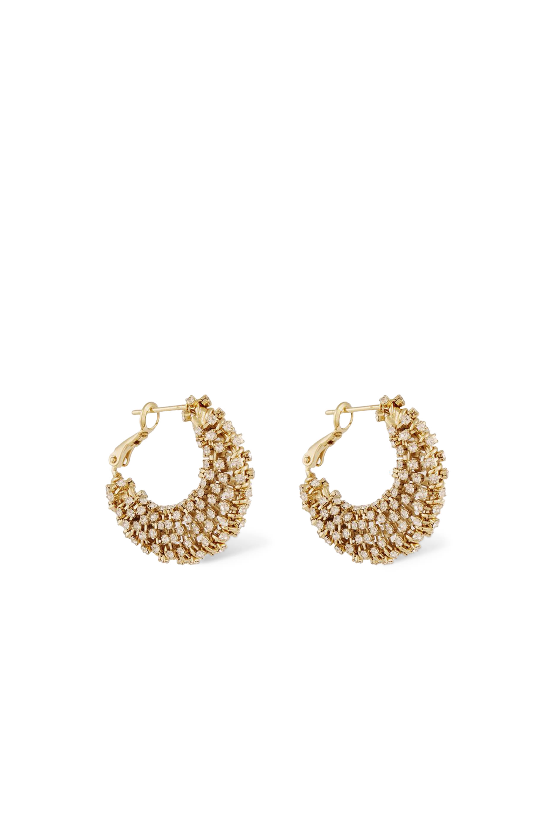 Izzia Earrings, Gold-Plated Metal with Crystal