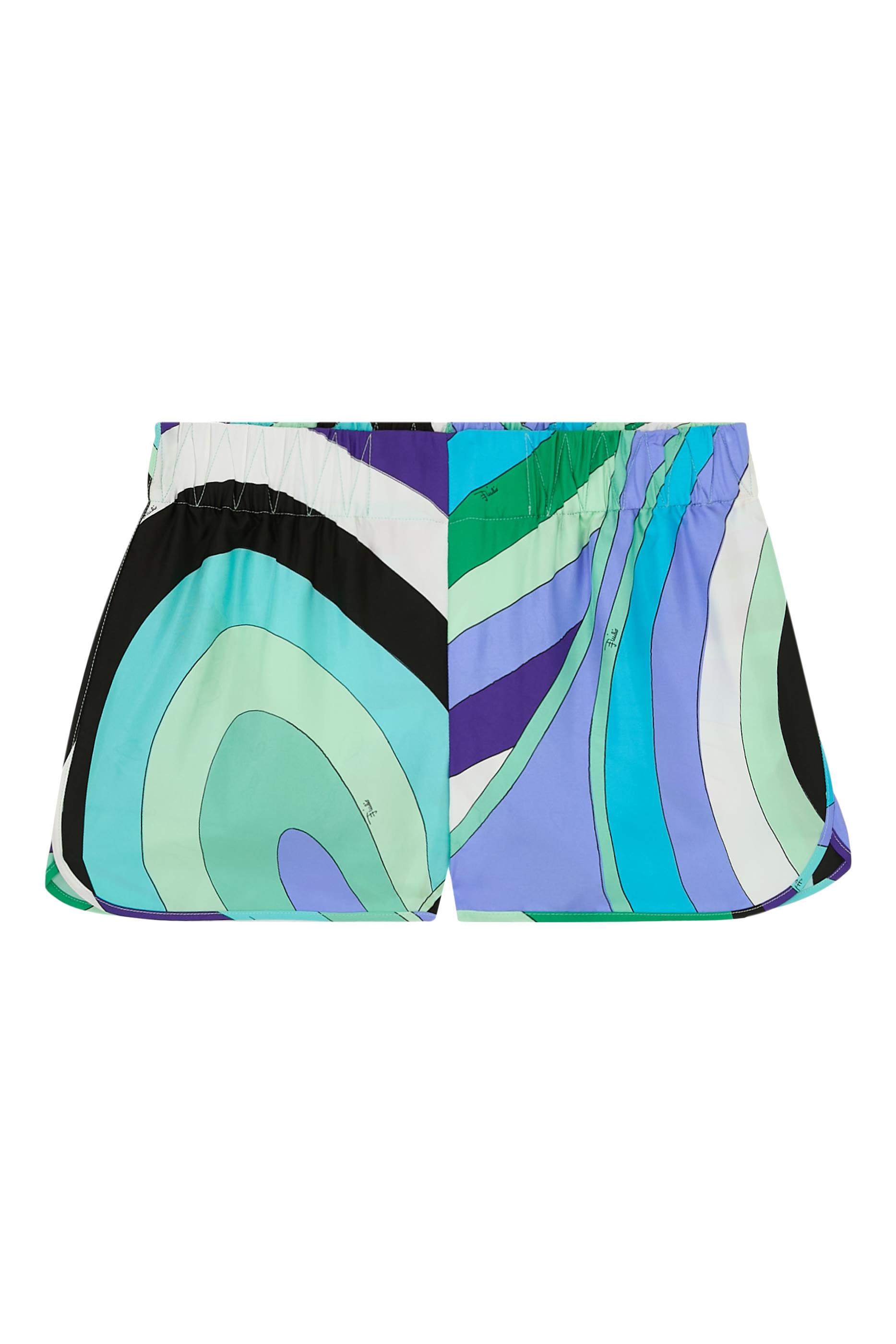 Printed Silk-Twill Shorts