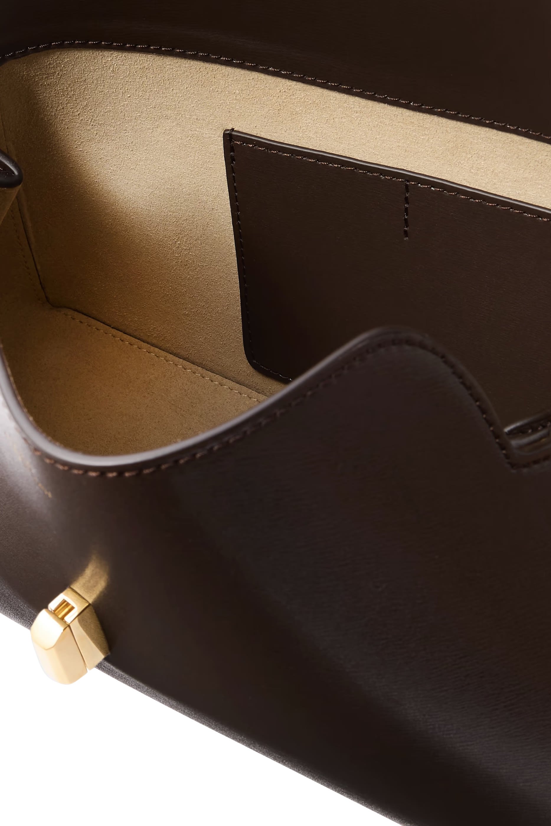 T-Lock Leather Clutch