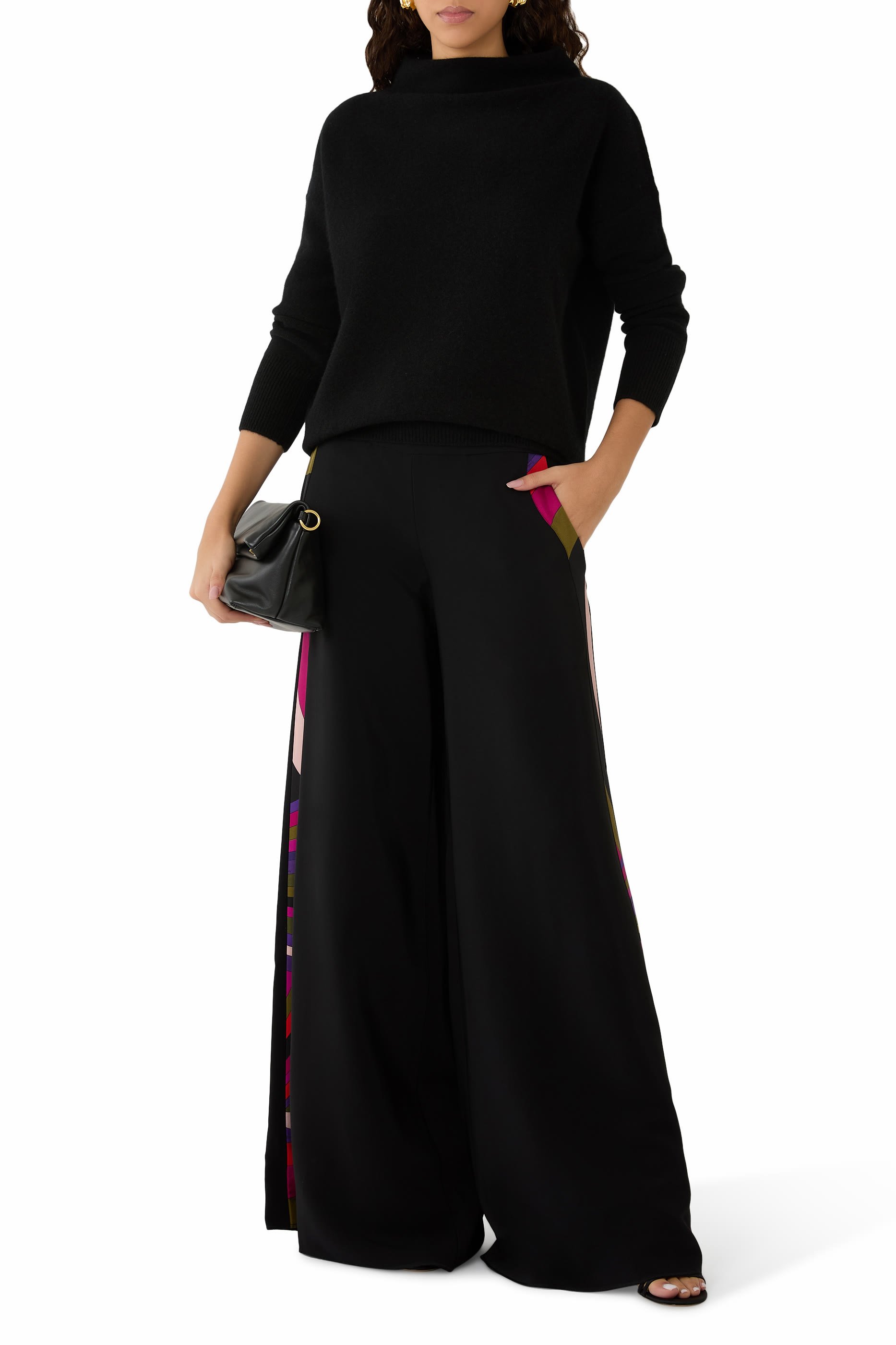 Trousers with Printed Iride Details 