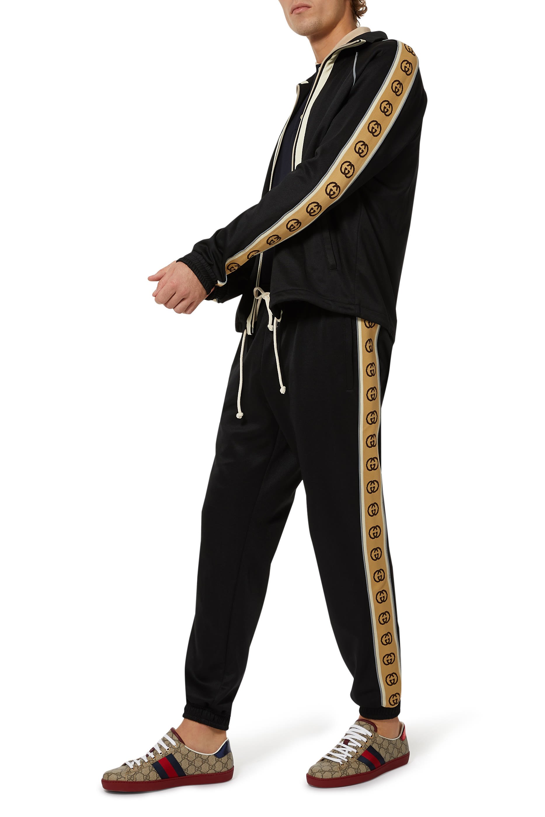 Interlocking GG Technical Jersey Jogging Pants