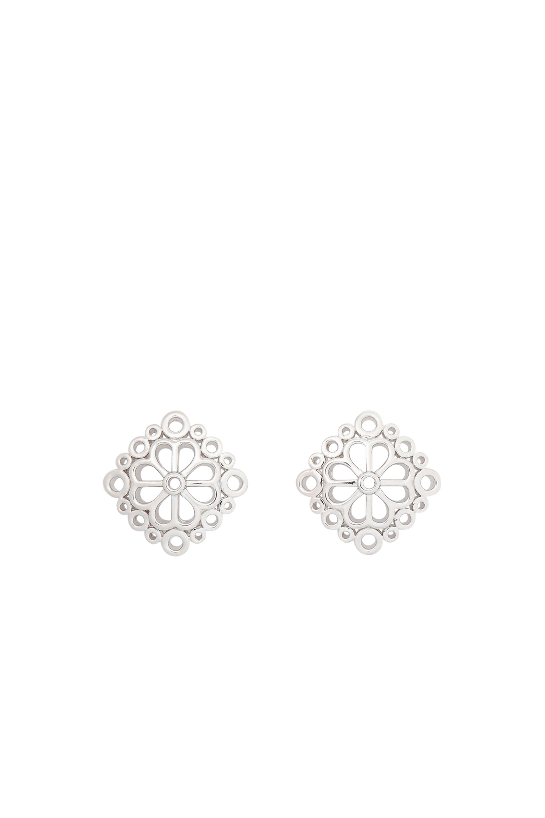Spade Flower Lace Studs
