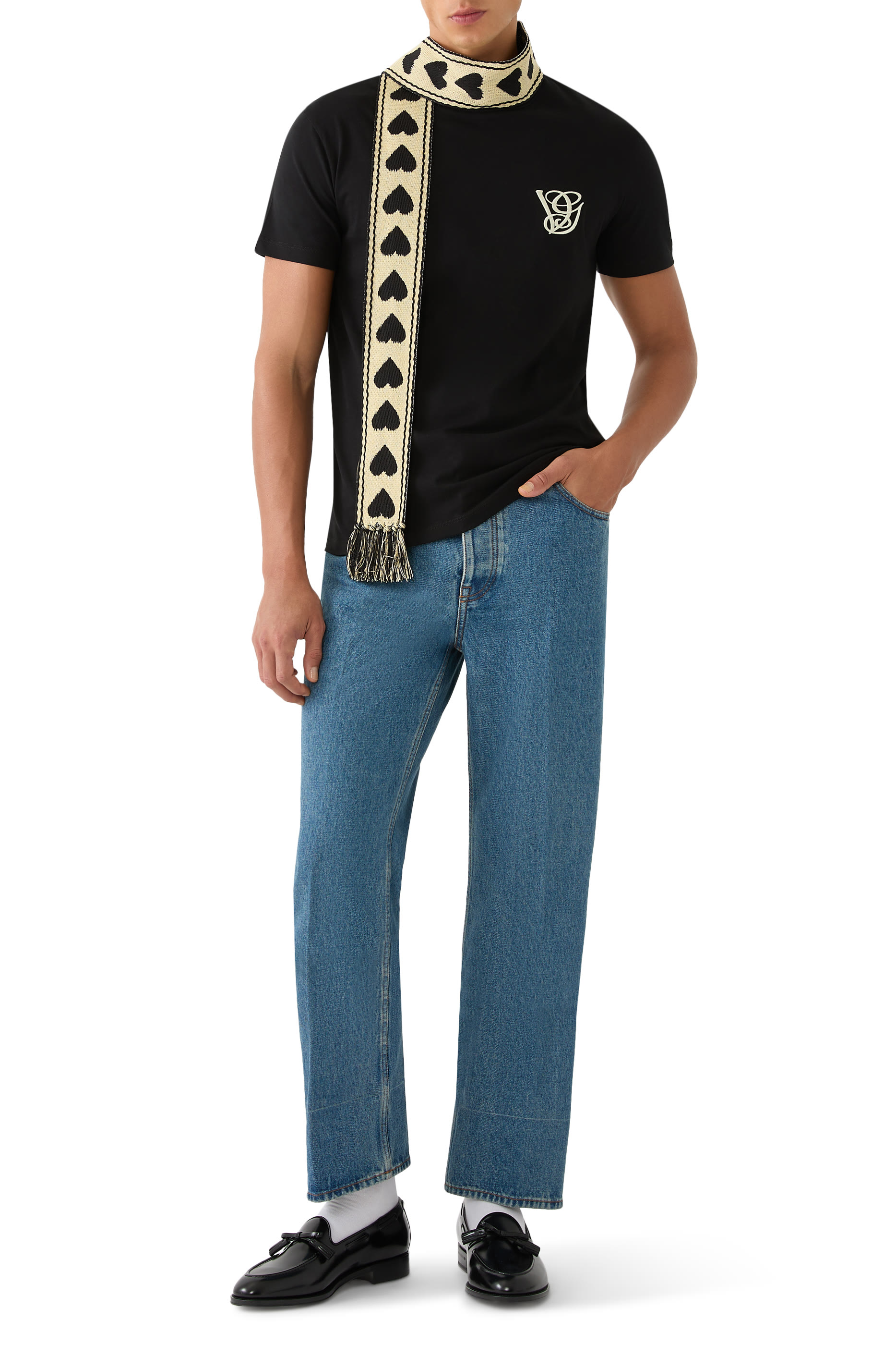 Antibes Cotton Scarf with Fringe