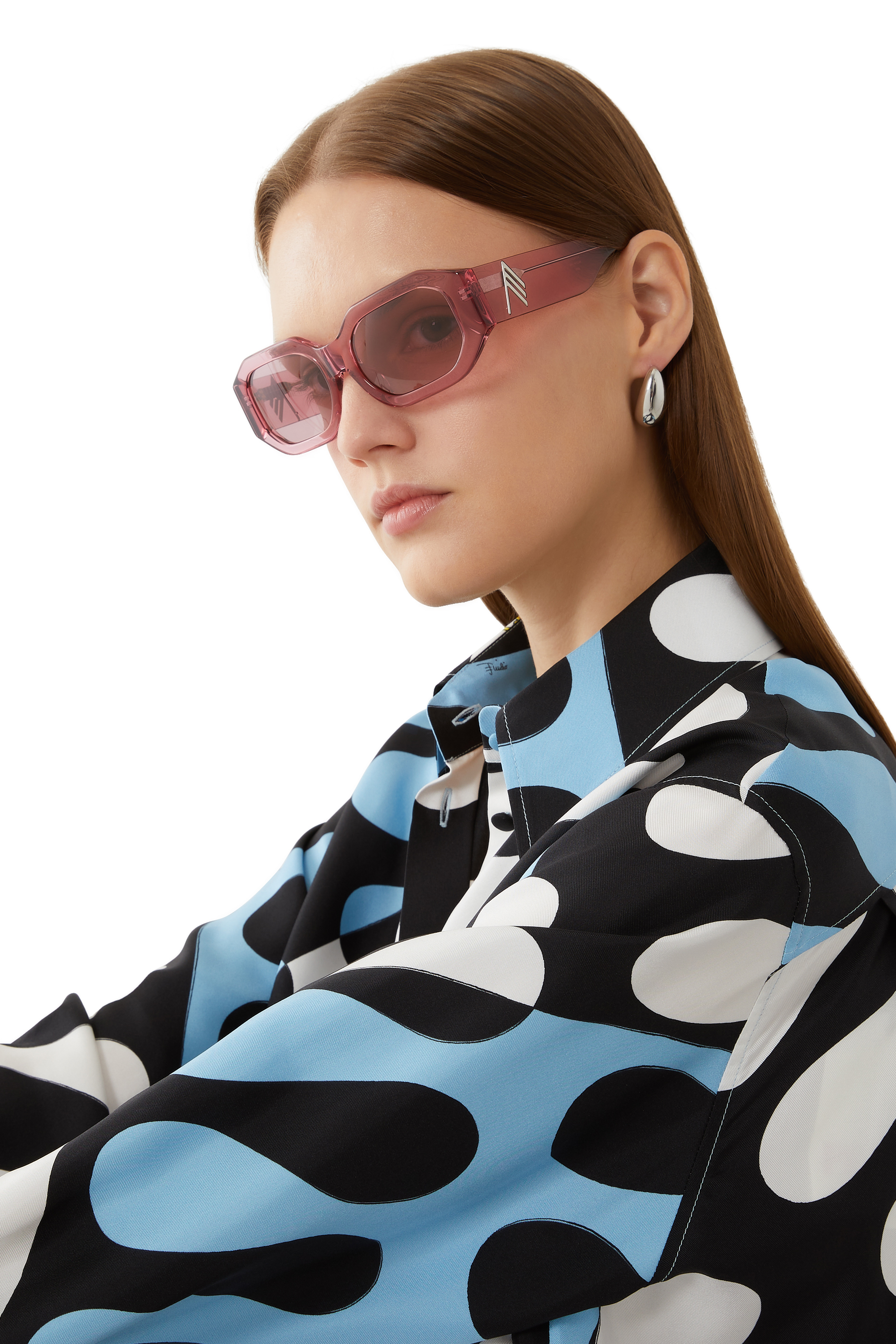 x Attico Blake Angular Sunglasses