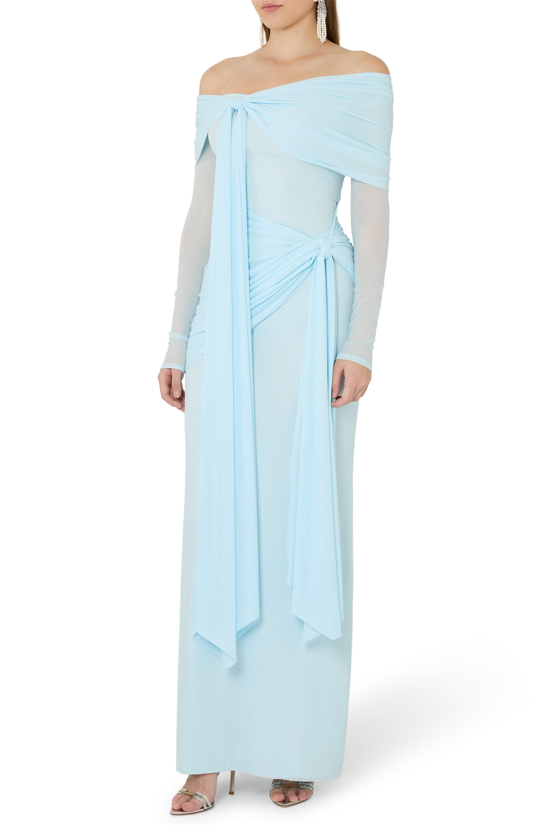  Heloise Off-Shoulder Draped Dress 