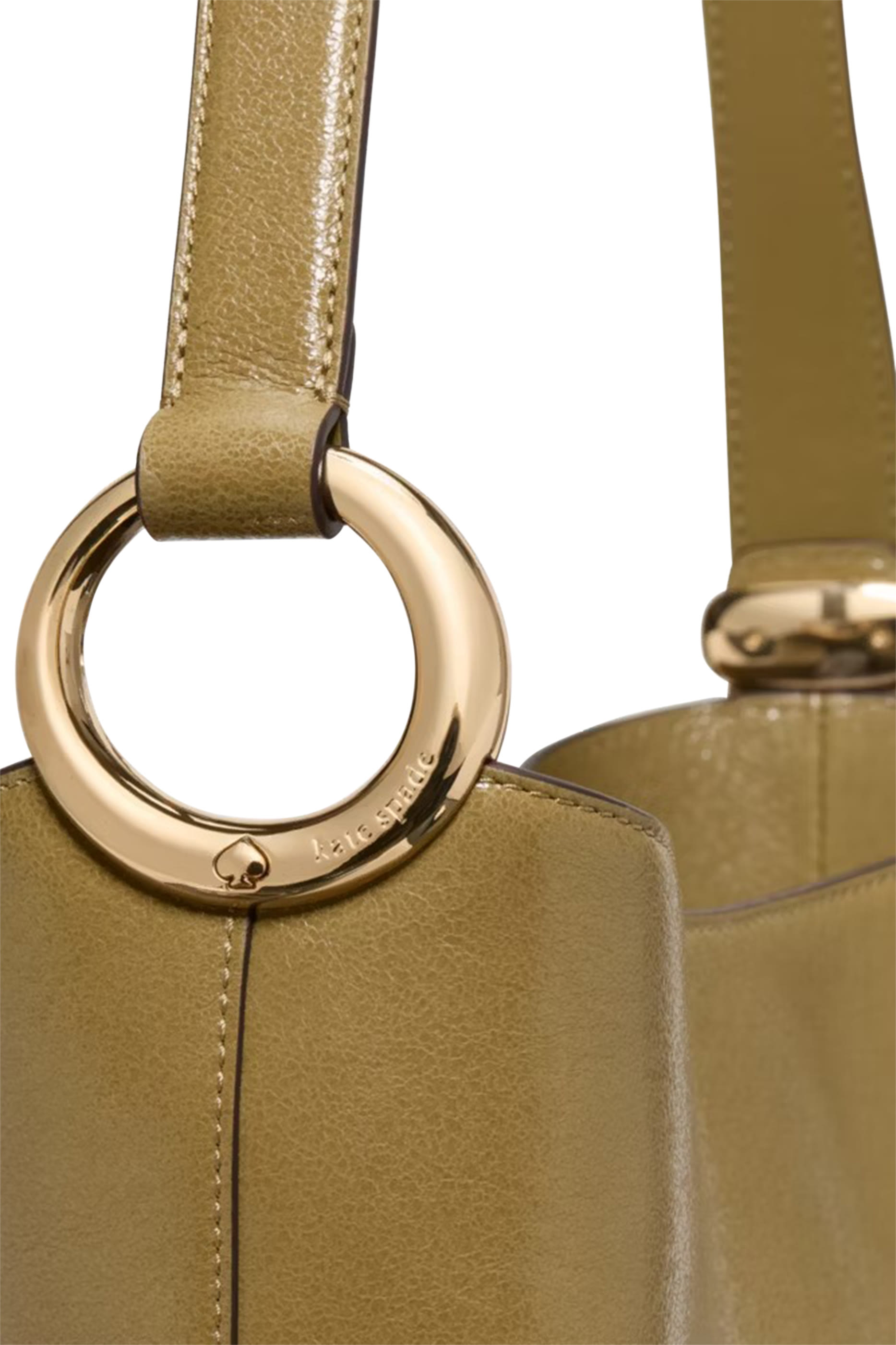 Halo Glazed Leather Bucket Bag