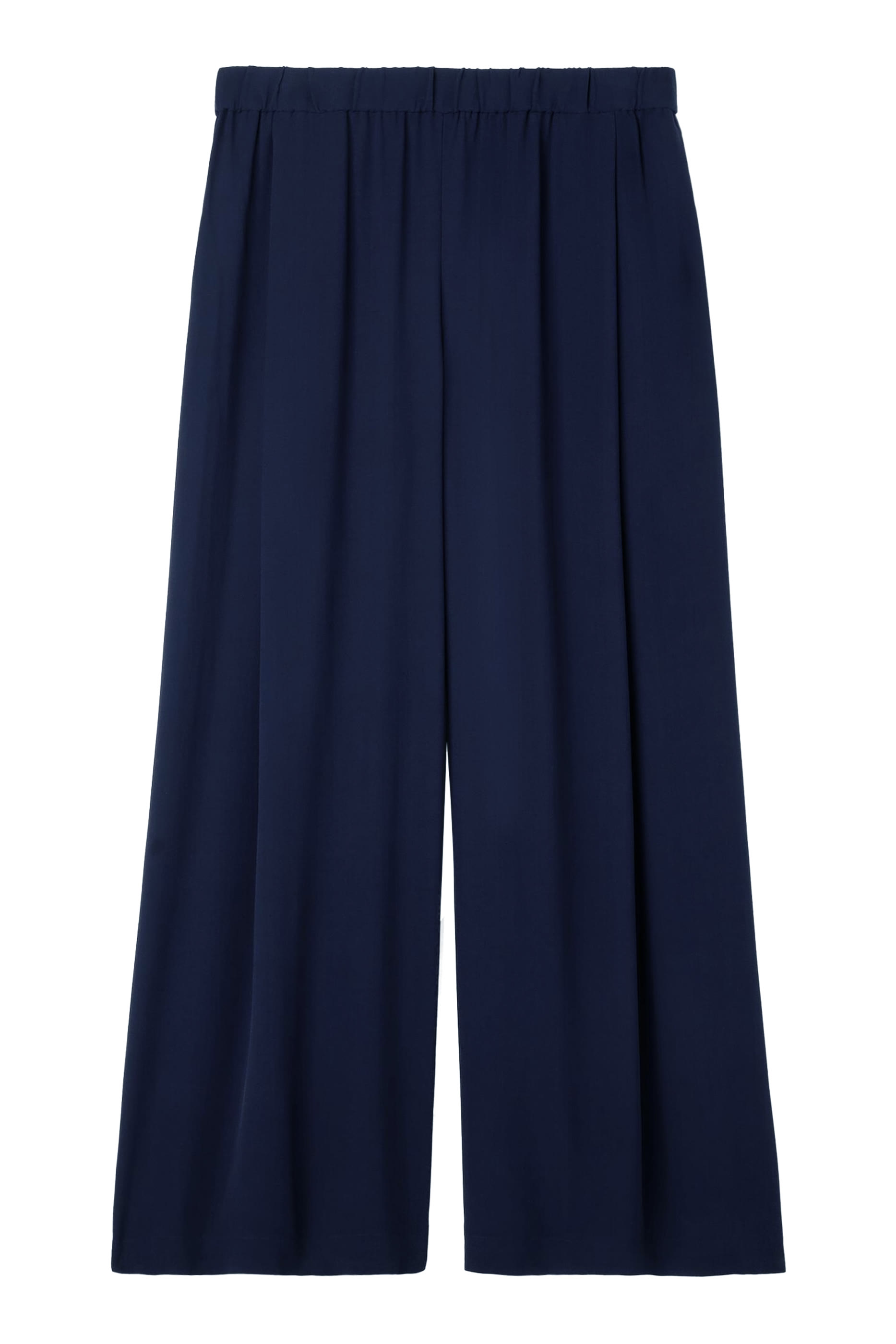 Silk Georgette Crepe Wide-Leg Pants