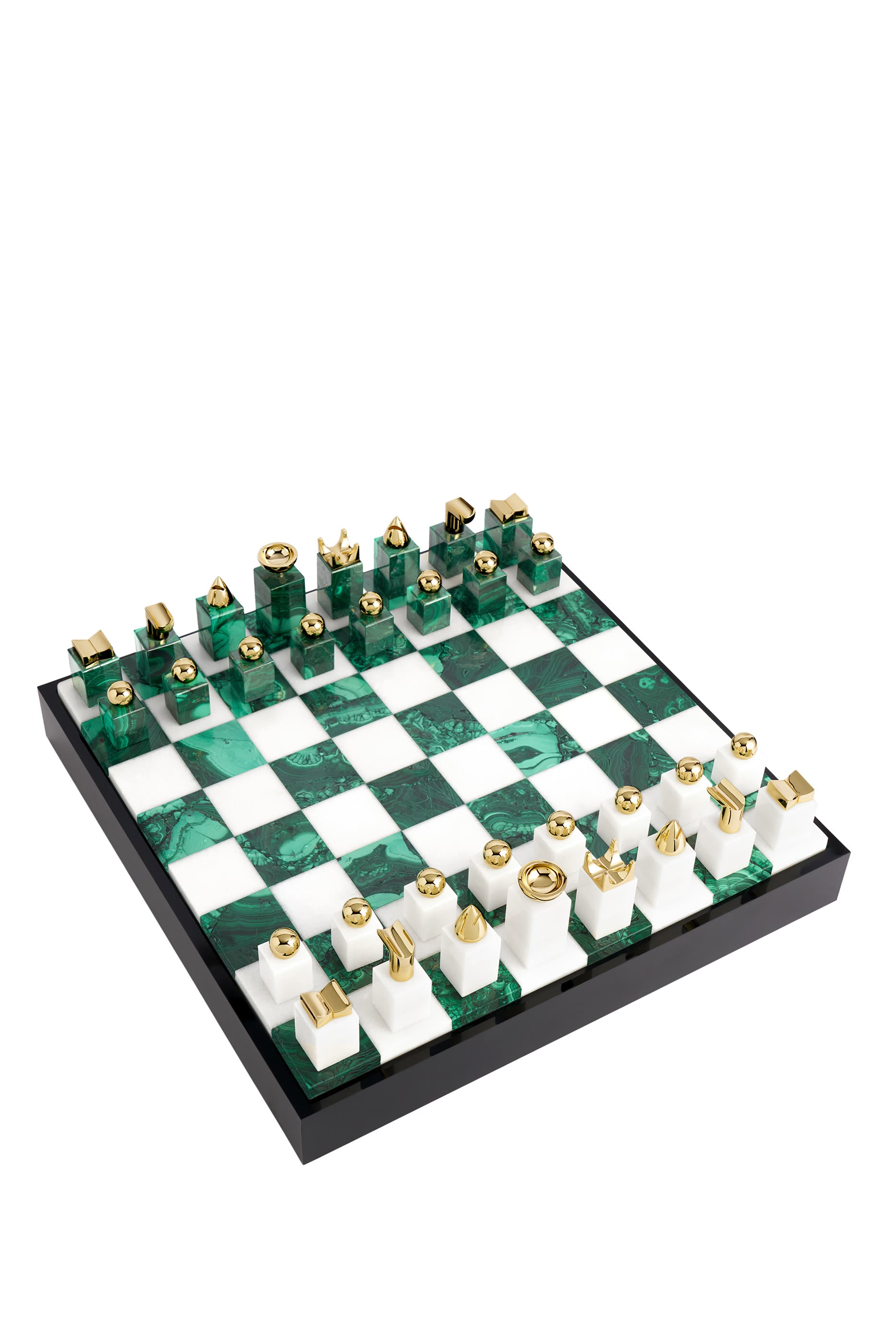 Malachite Chess Set