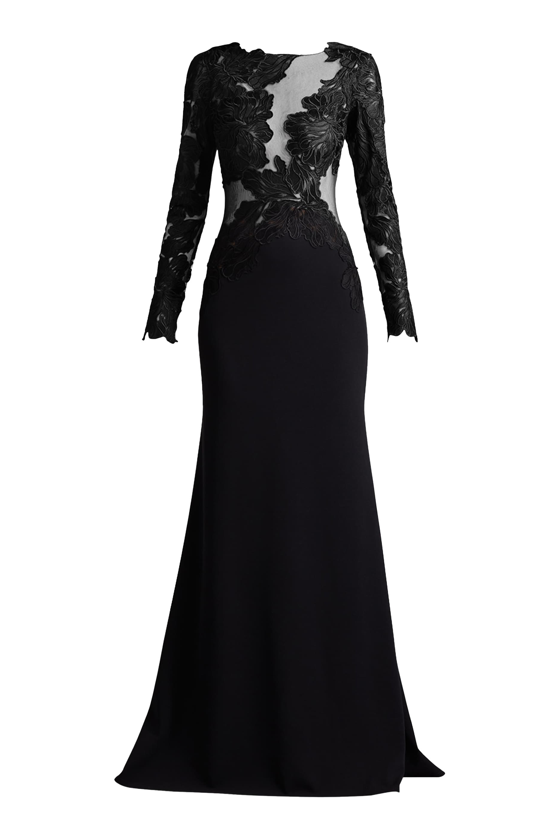 Caselle Embroidered Illusion Bodice Gown