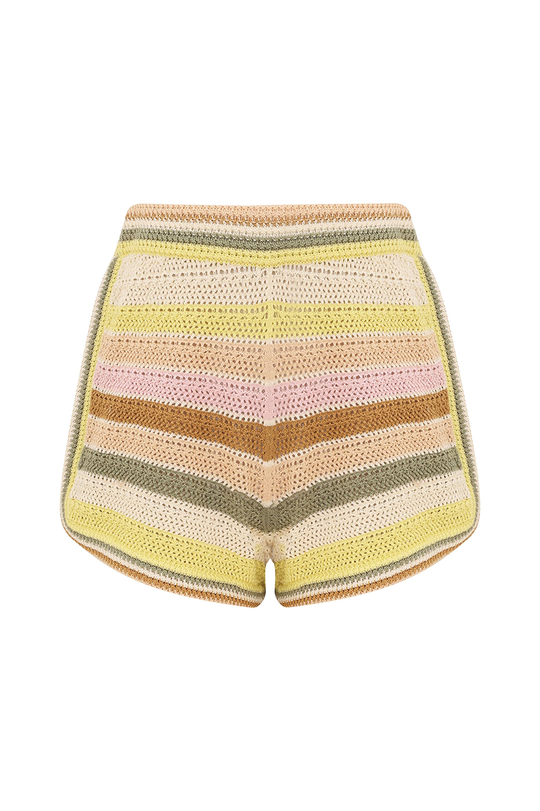 Indra Stripe Crochet Shorts