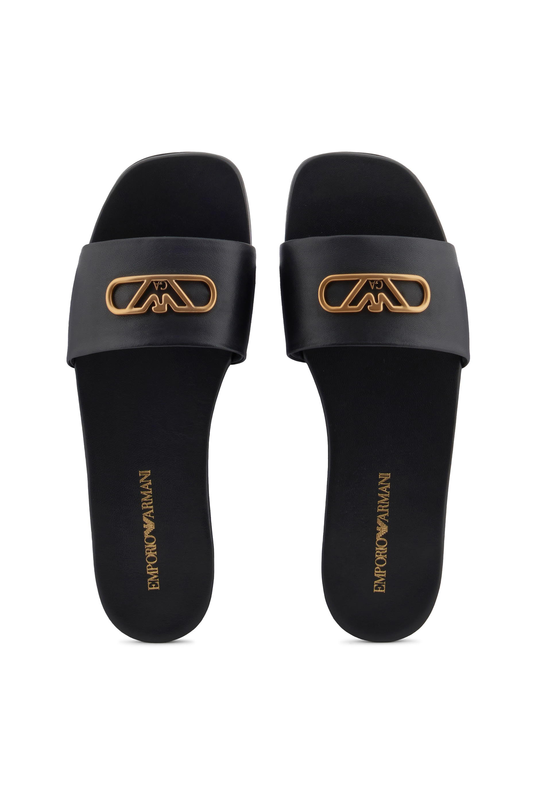 Eagle Plate Nappa Leather Sandals