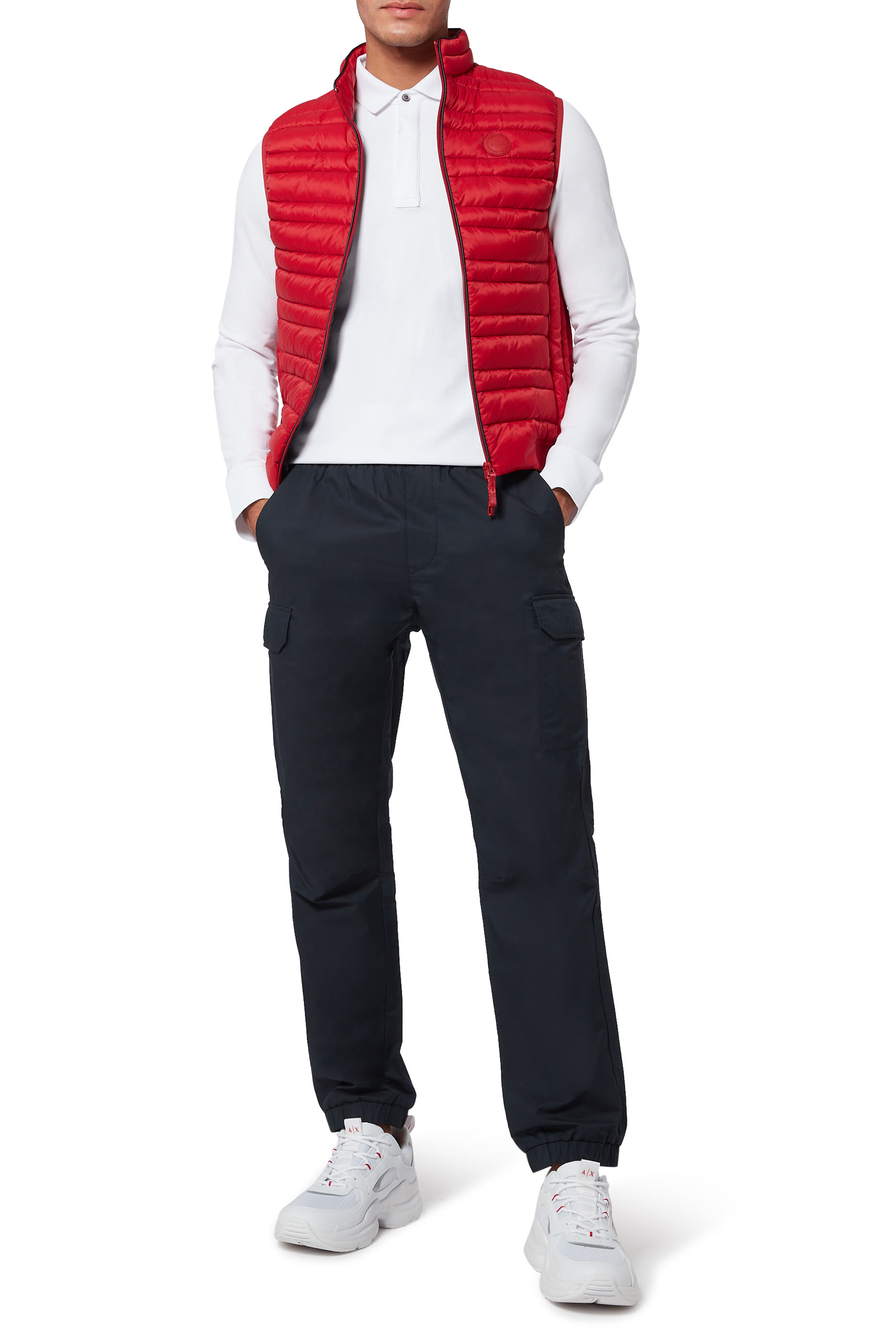 Circle Logo Stretch Cotton Polo Shirt