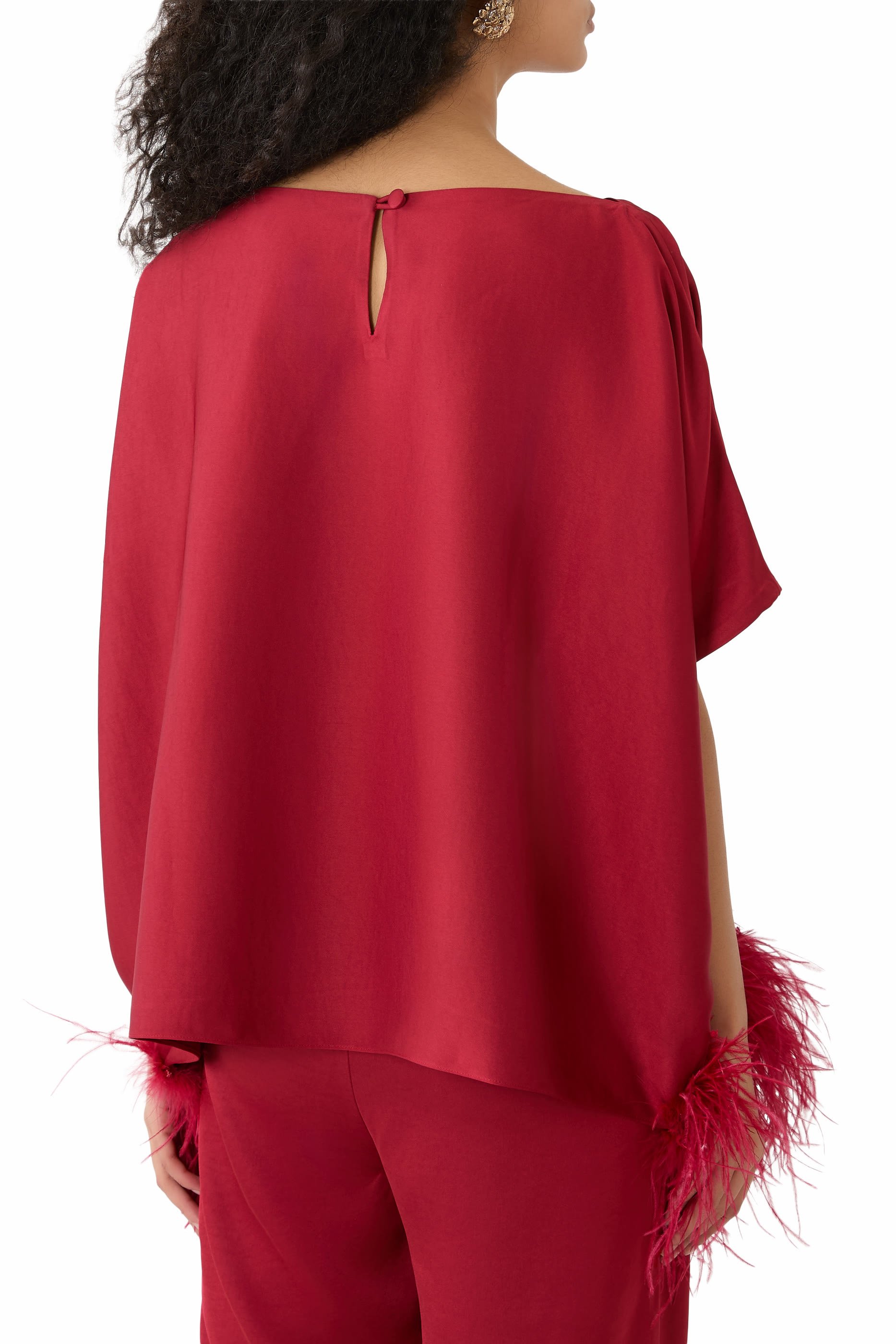 Viscose Top with Feathers 