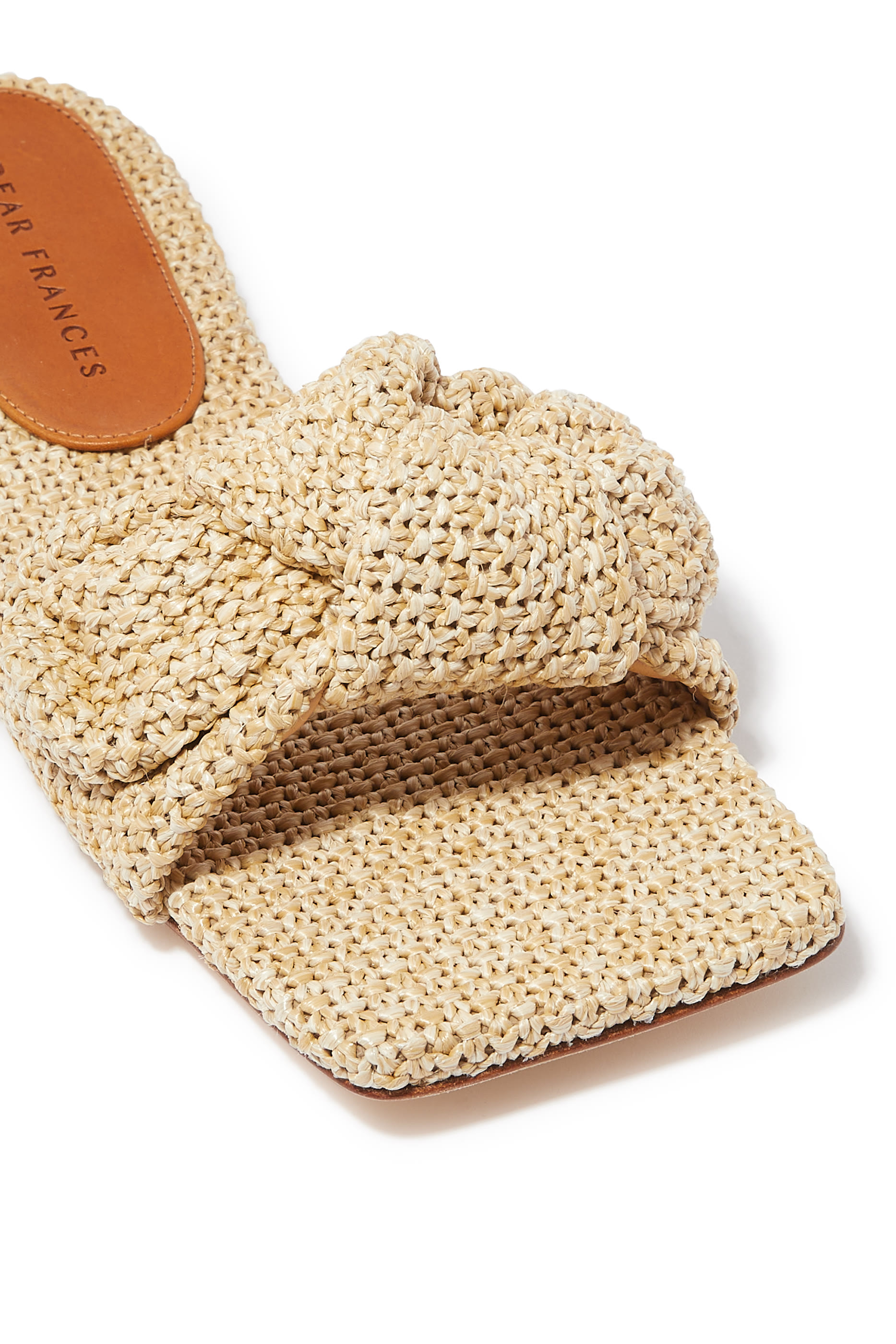 Knot Rafiia & Leather Slides