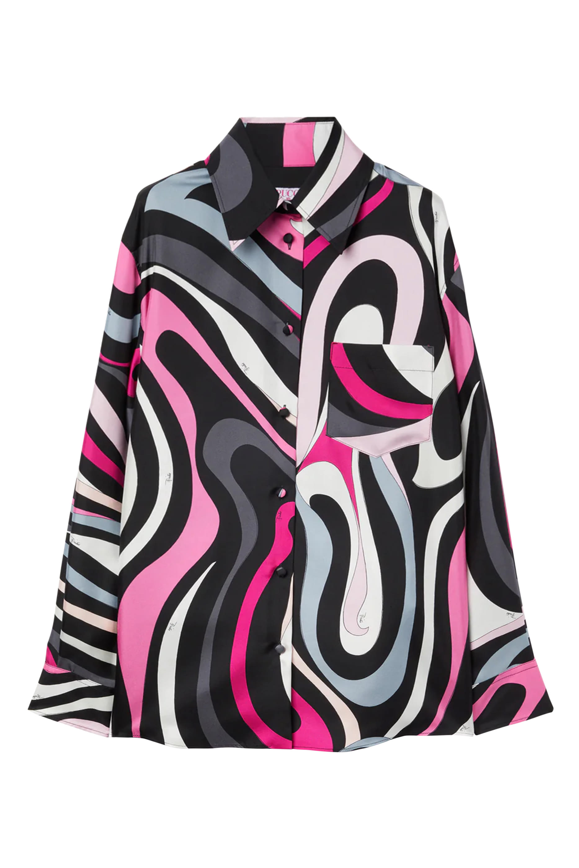 Marmo Print Silk Shirt