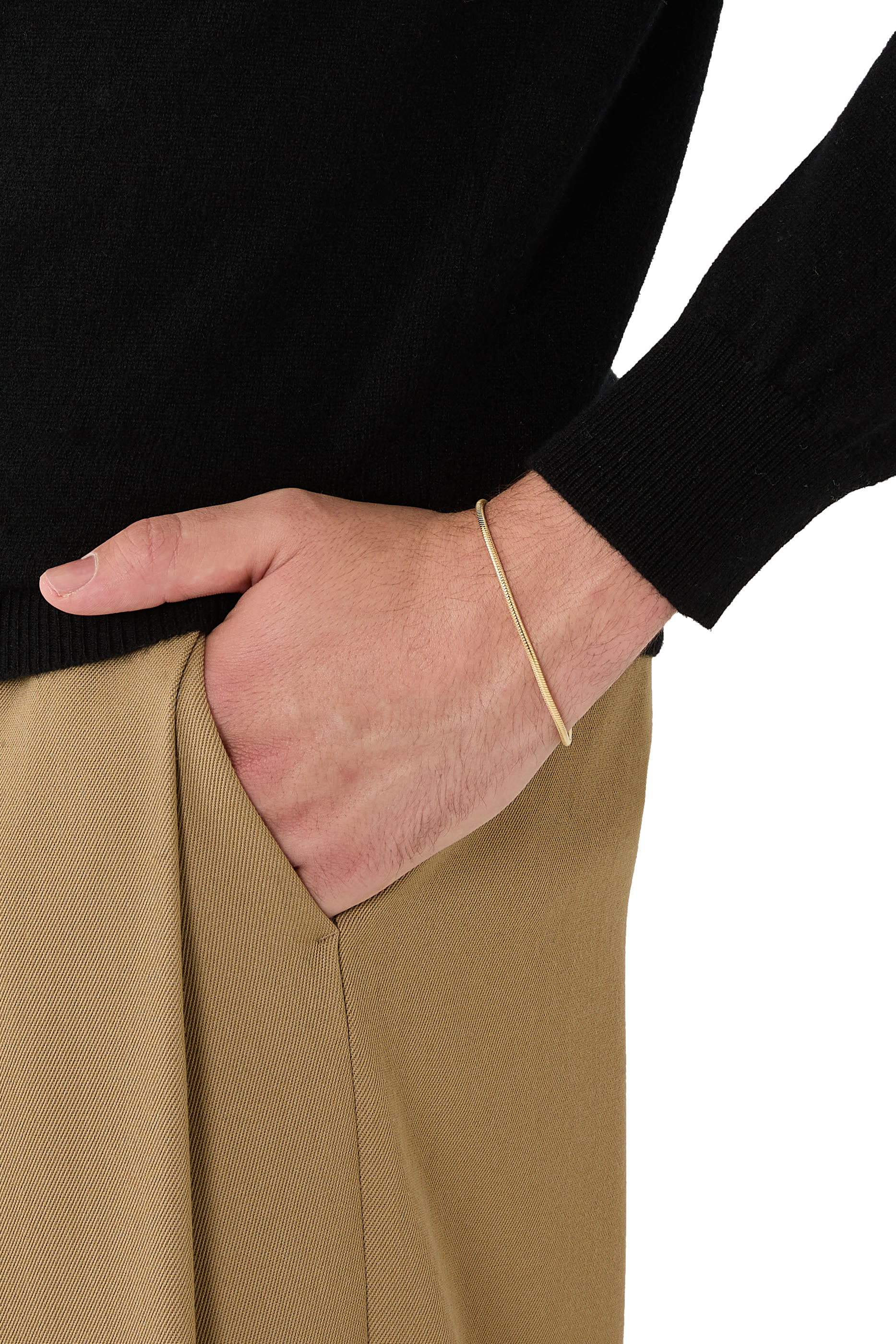 Snake Chain Bracelet, 14kt Gold-Plated Sterling Silver