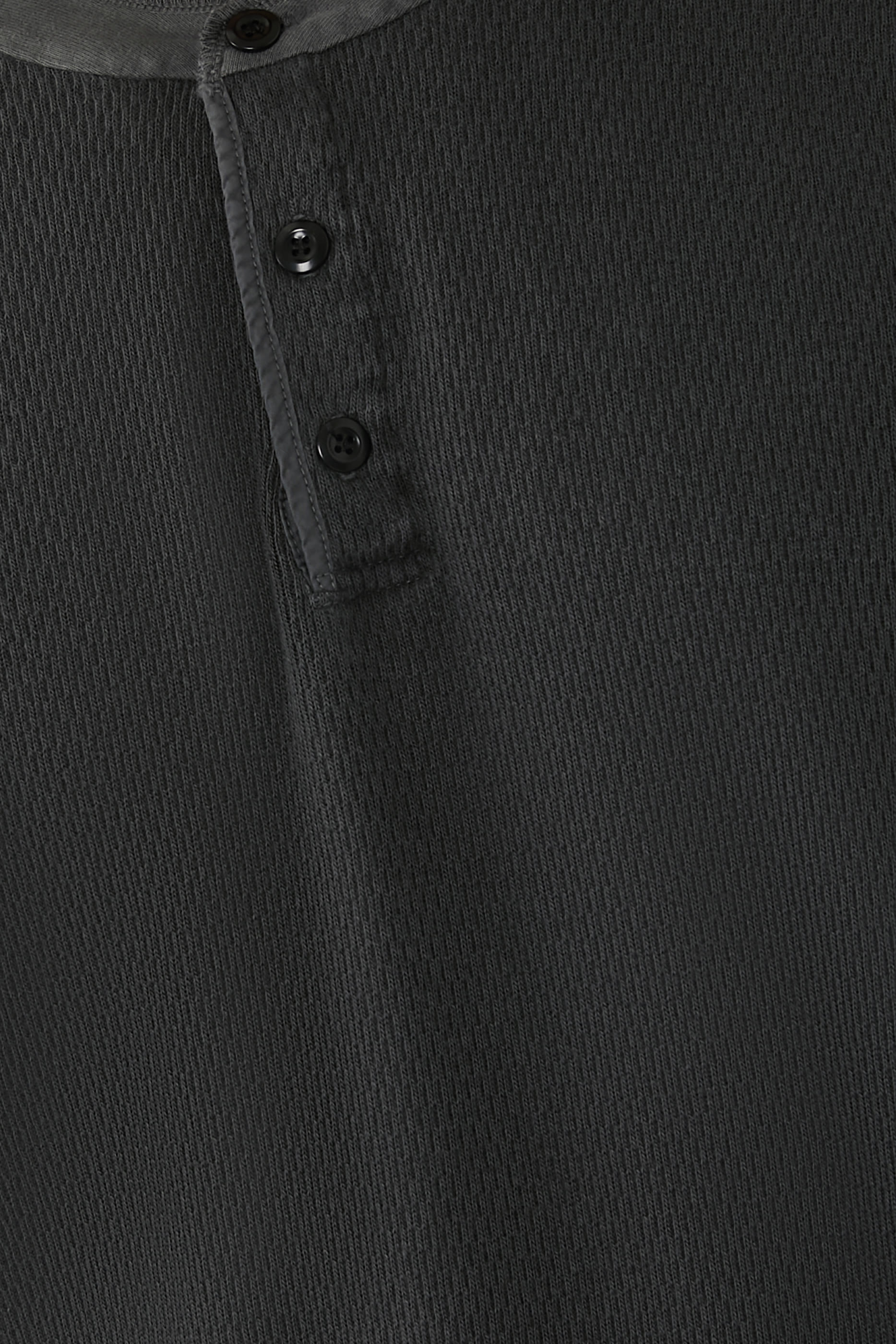 Waffle Three Button Henley