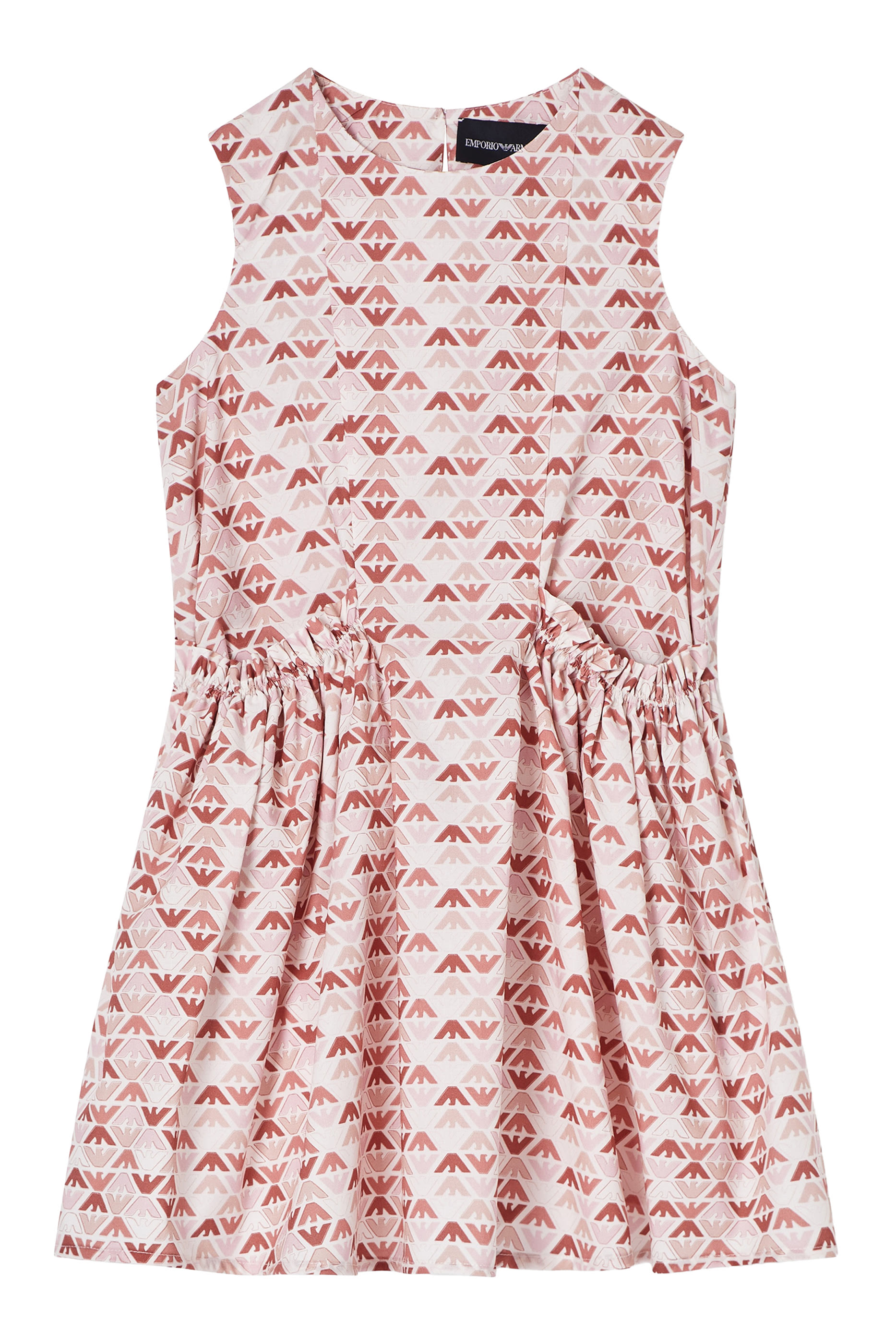 Kids Poplin All-Over Print Sleeveless Dress