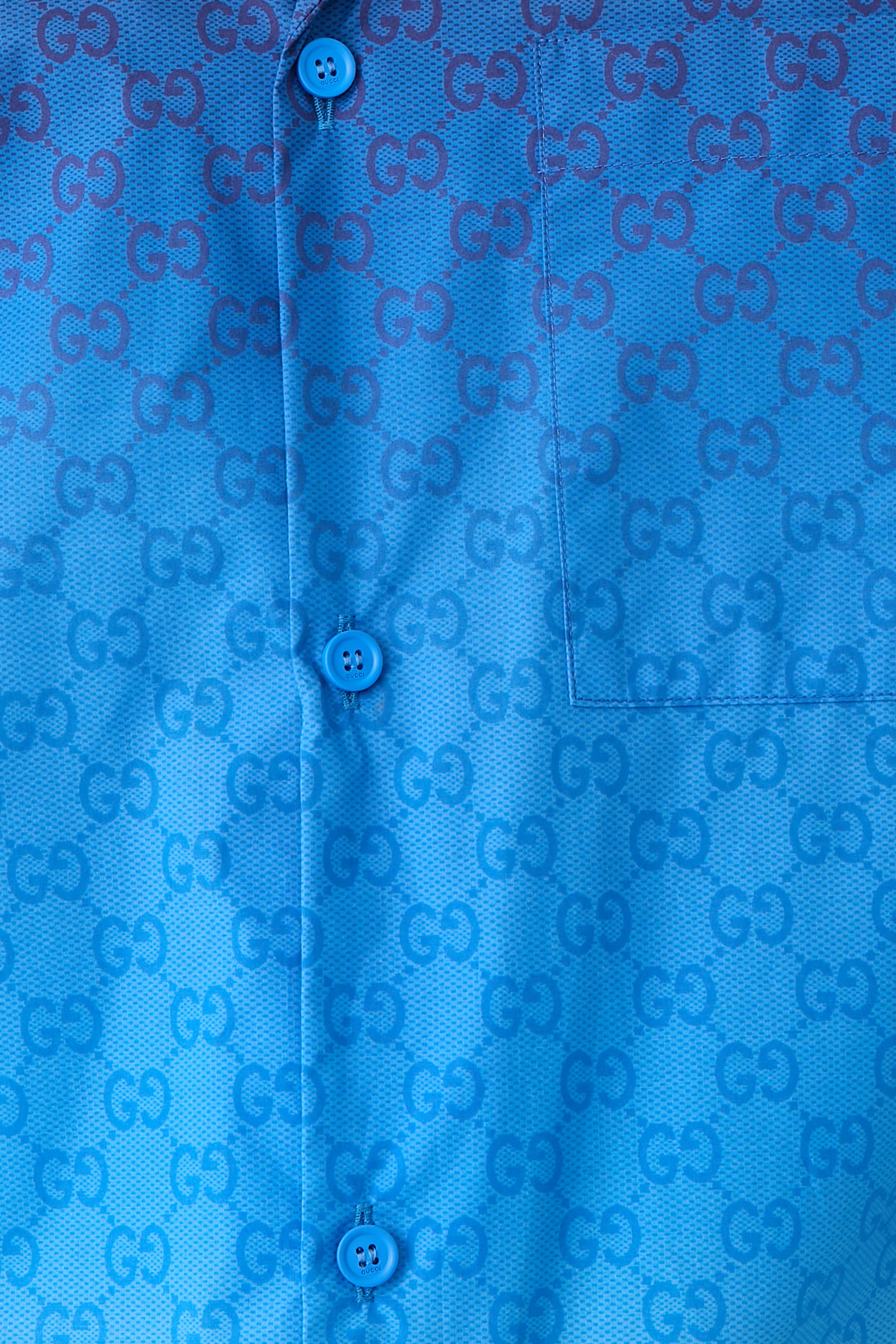 Printed Cotton Poplin Bowling Shirt