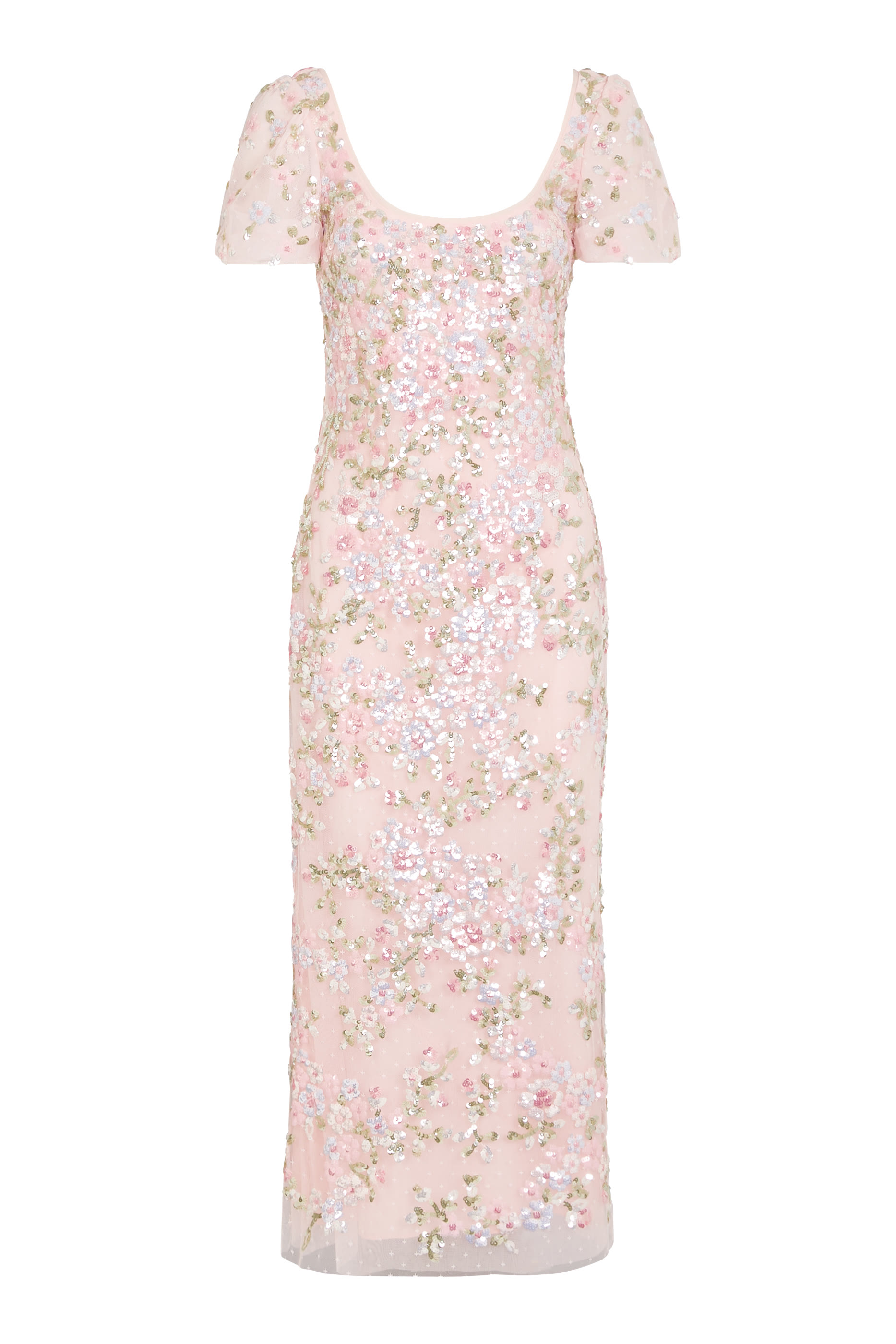 Dream Garland Puff Sleeve Ankle Gown 