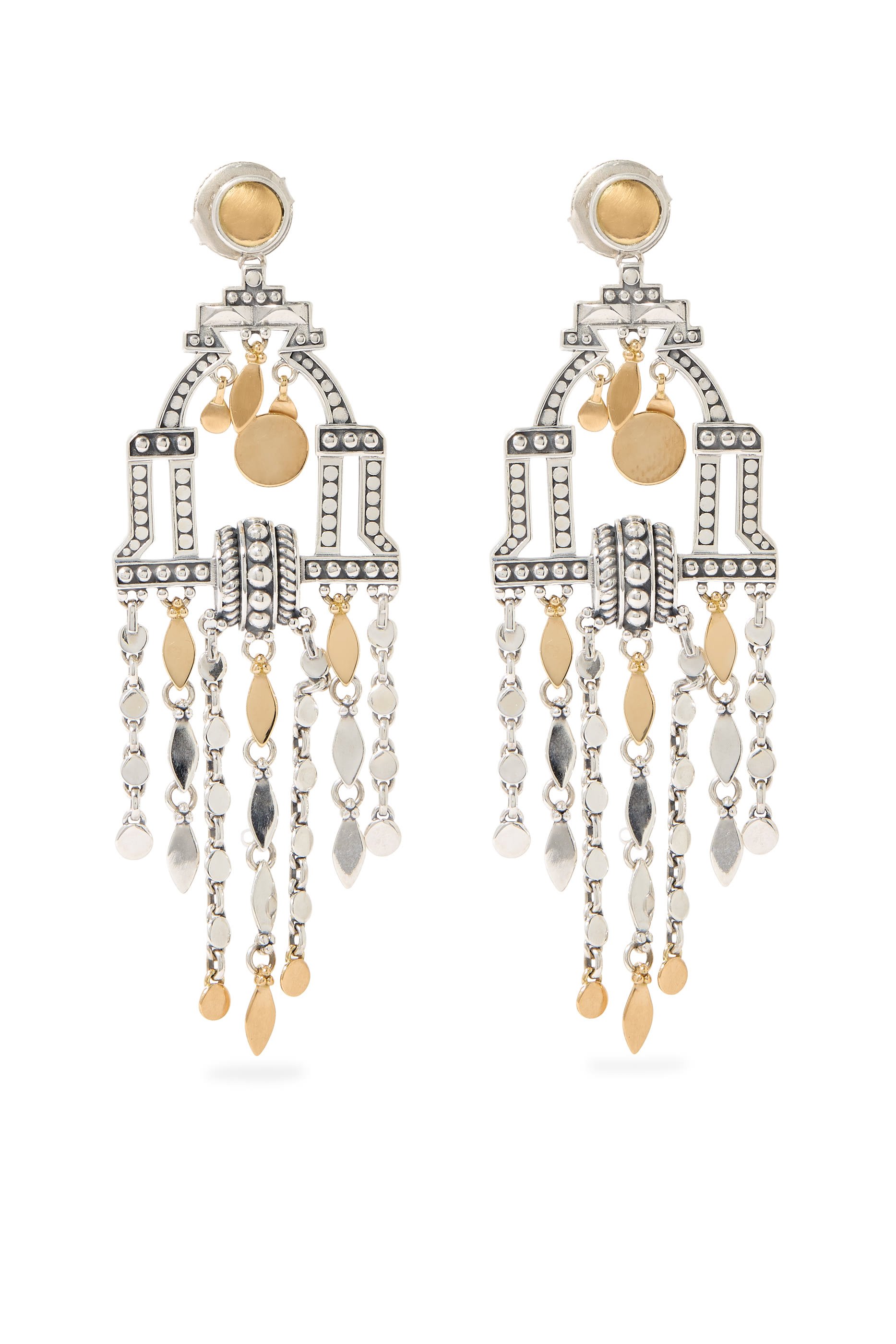 El Nur Suma Chandelier Earrings, 18K Yellow Gold & Sterling Silver