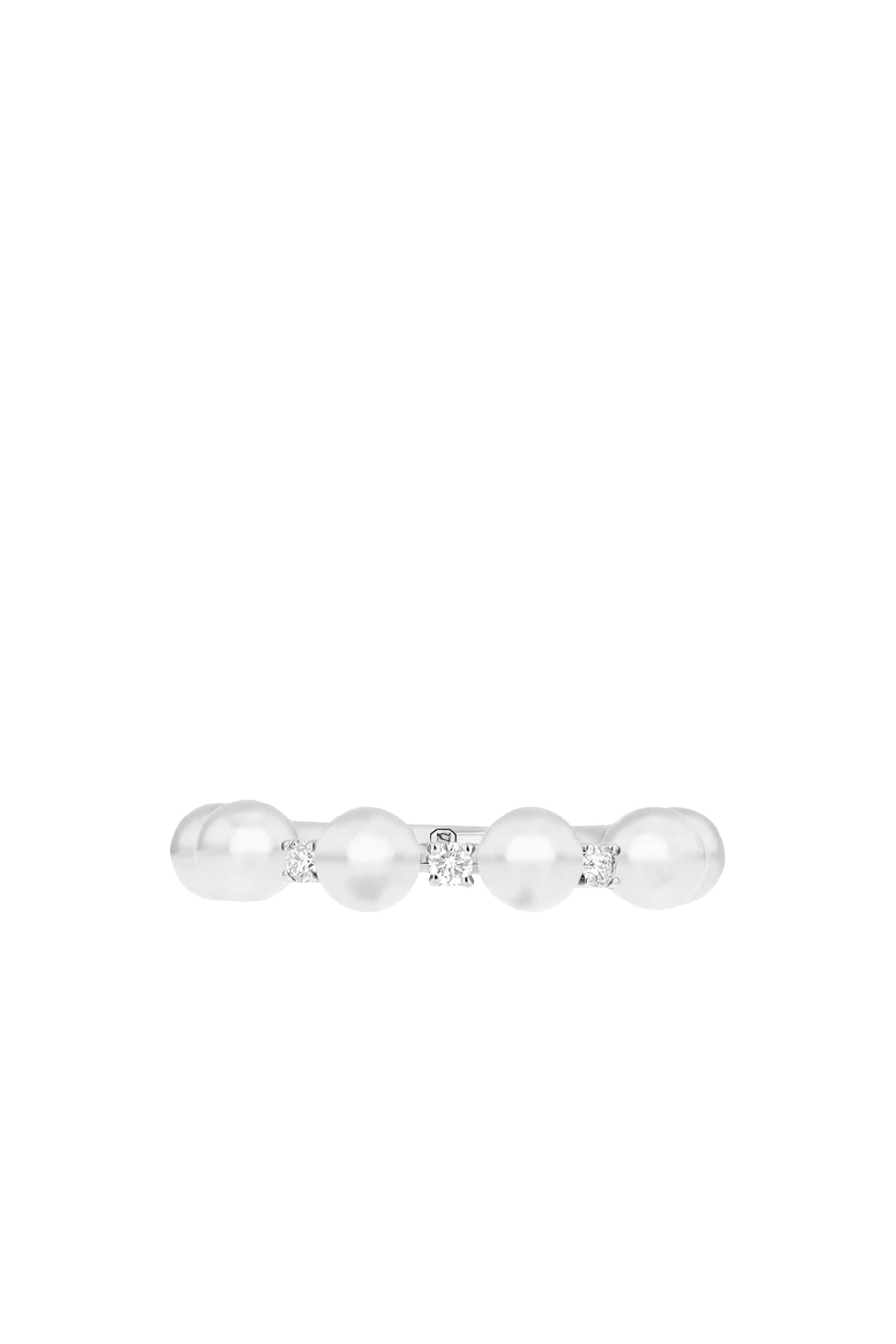 Large Gifu Ring, 18k White Gold & Diamonds