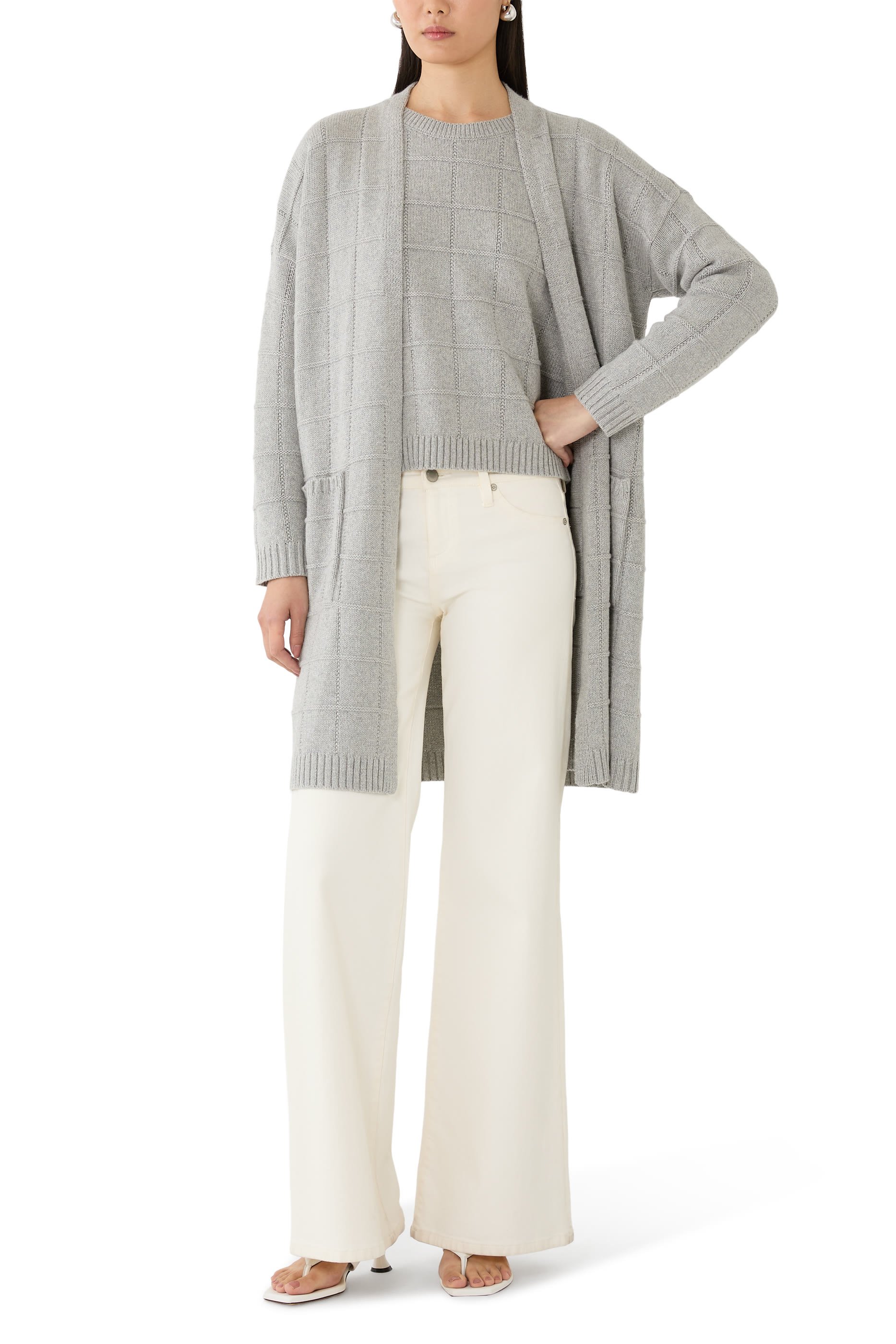 Cotton & Recycled Cashmere Long Cardigan