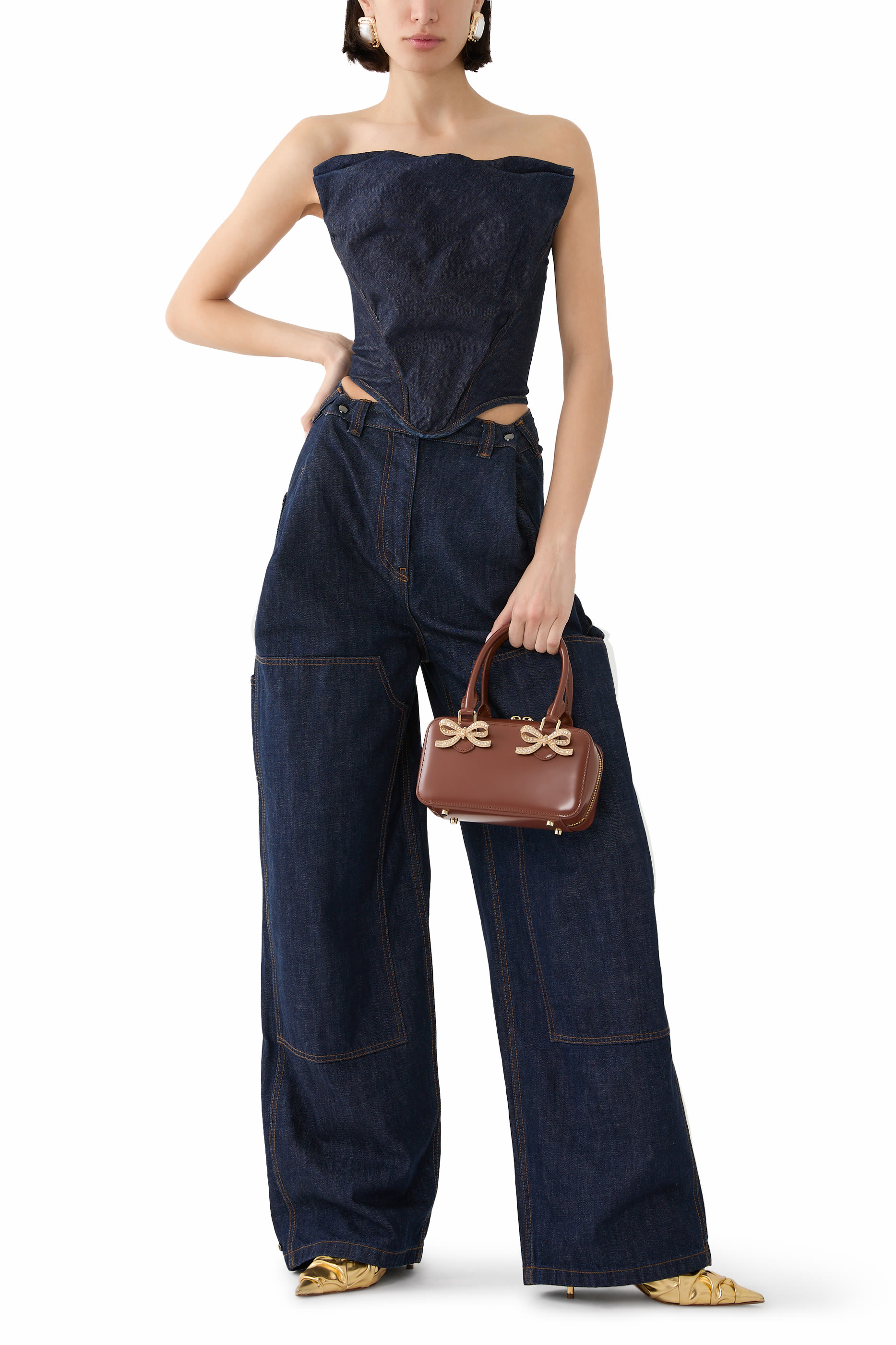 Loose-Leg Industrial Denim Pants