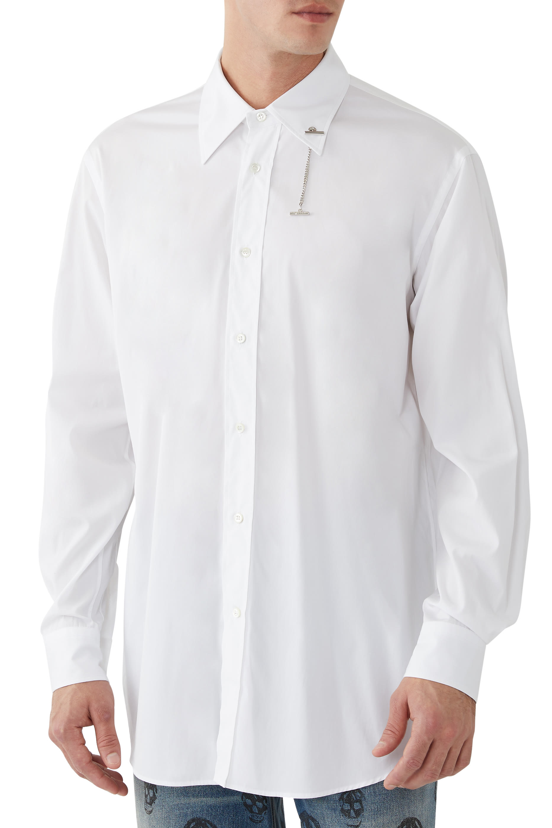 Cross-Bar Chain Shirt