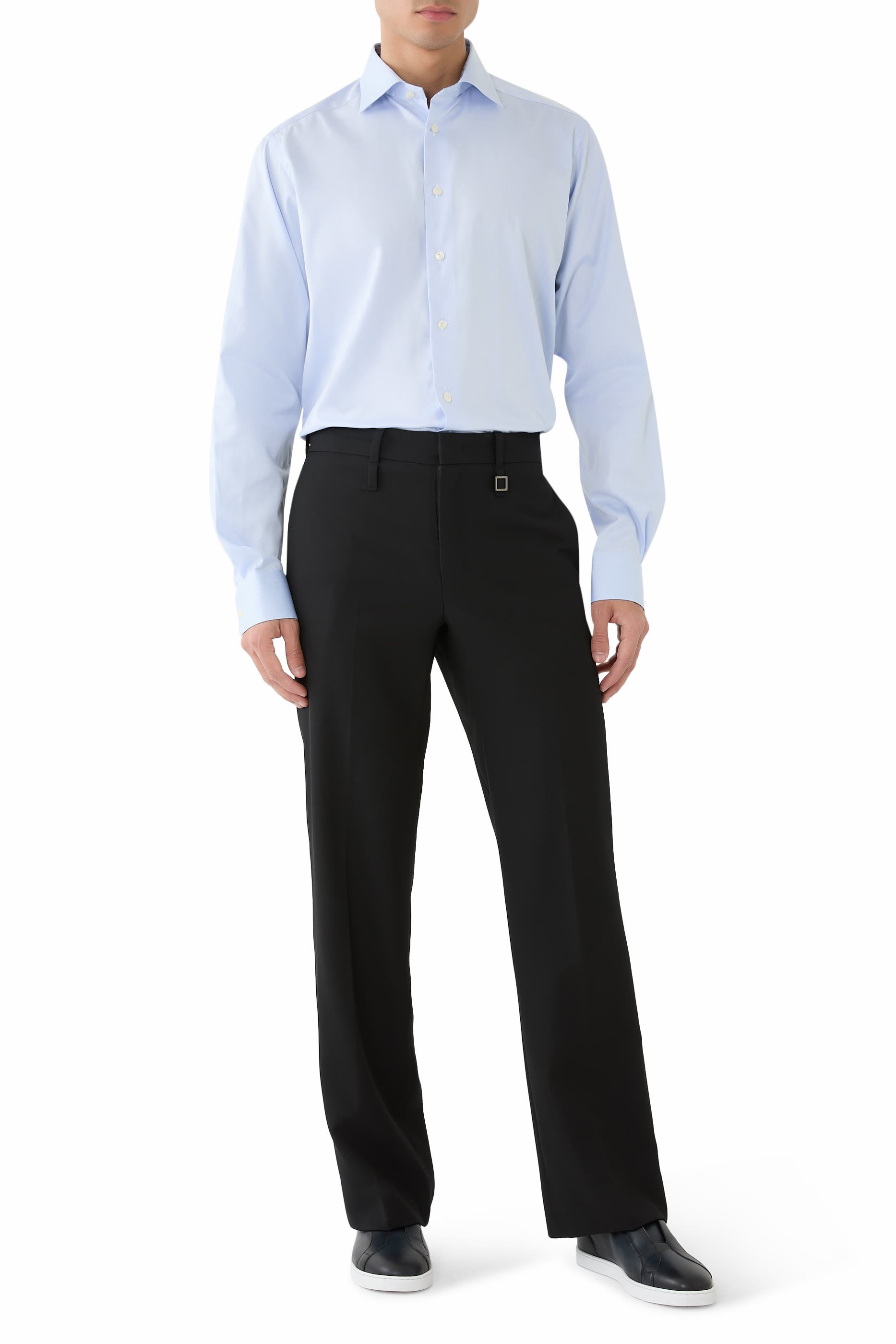 Medallion Contrast Signature Twill Shirt