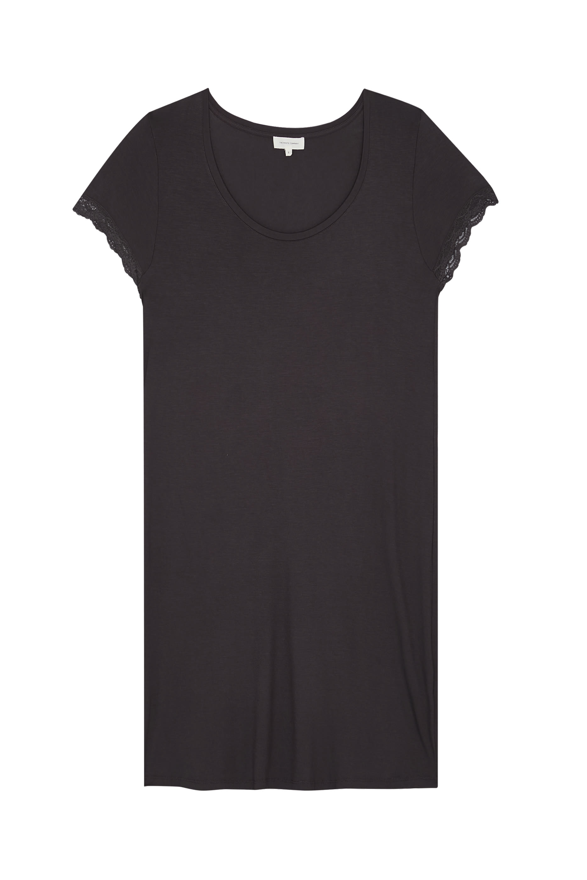 Jersey Scoop Neck Lace Trim Nightie