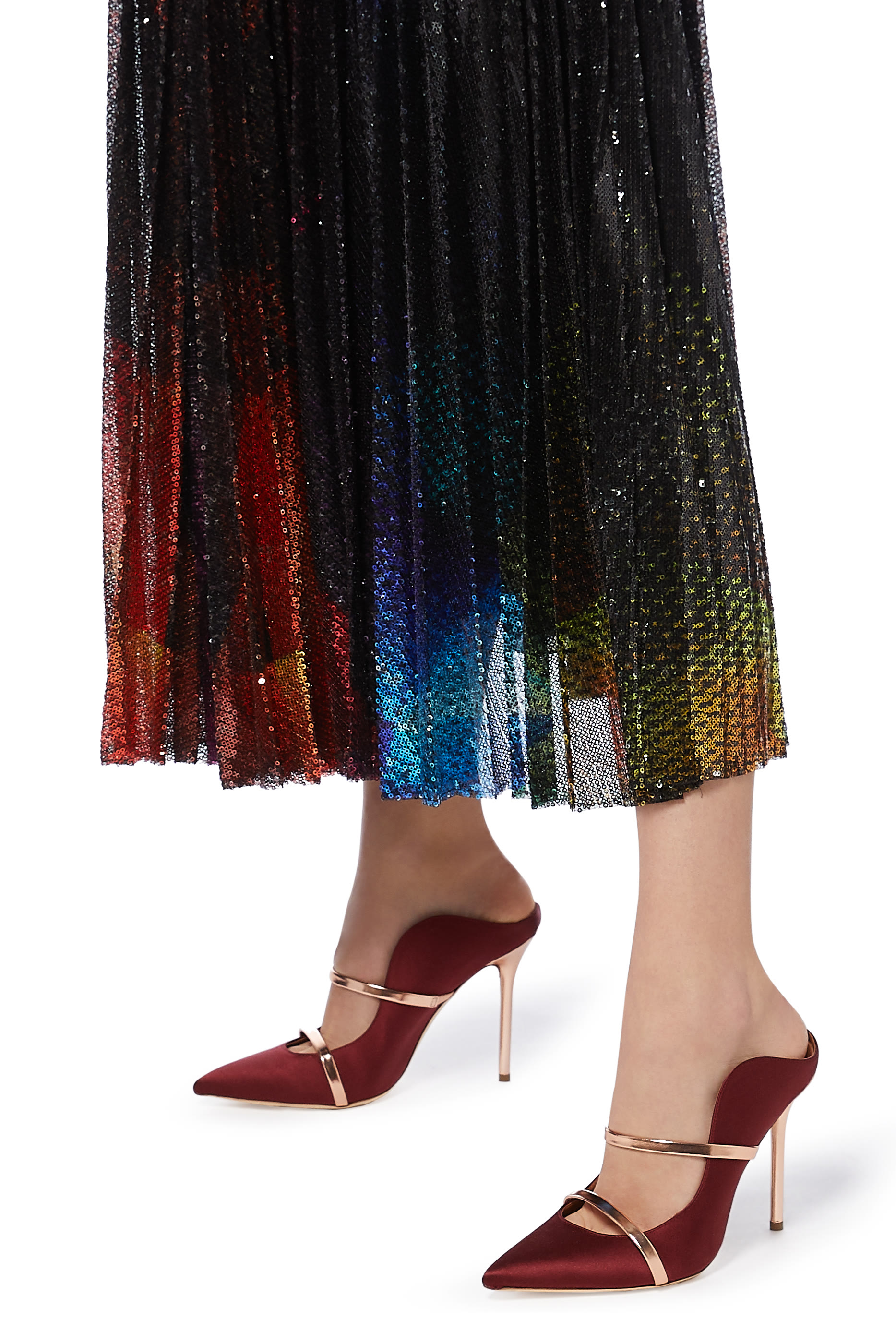 Maureen Satin 100 Mules