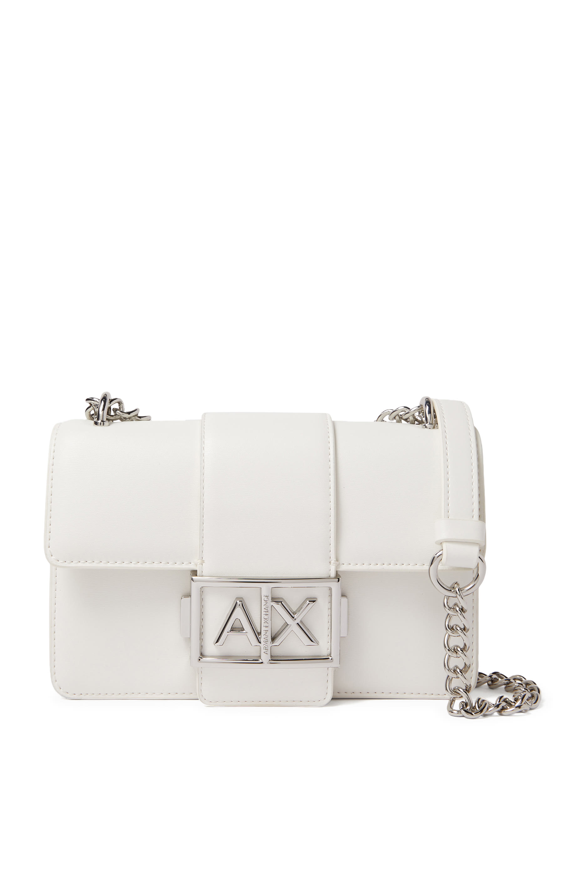 Metal Logo Shoulder Bag