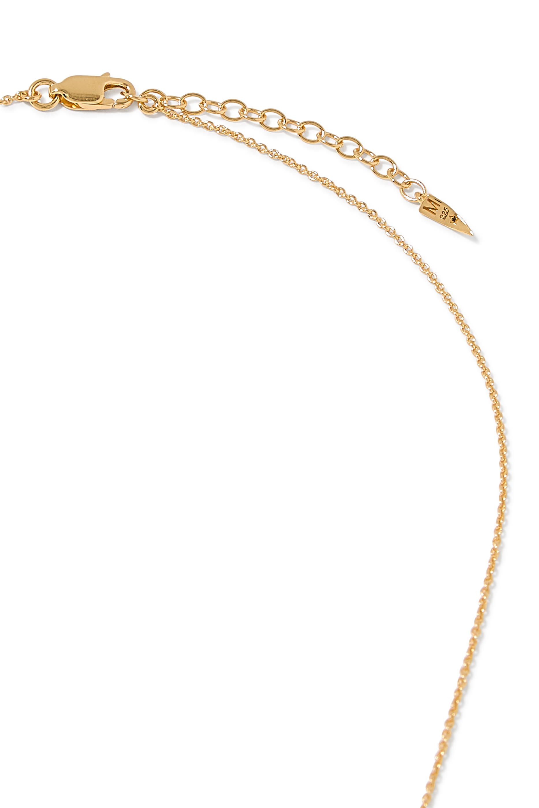 Curly Molten Mini Initial Necklace  - I, 18k Recycled Gold Vermeil on Recycled Sterling Silver