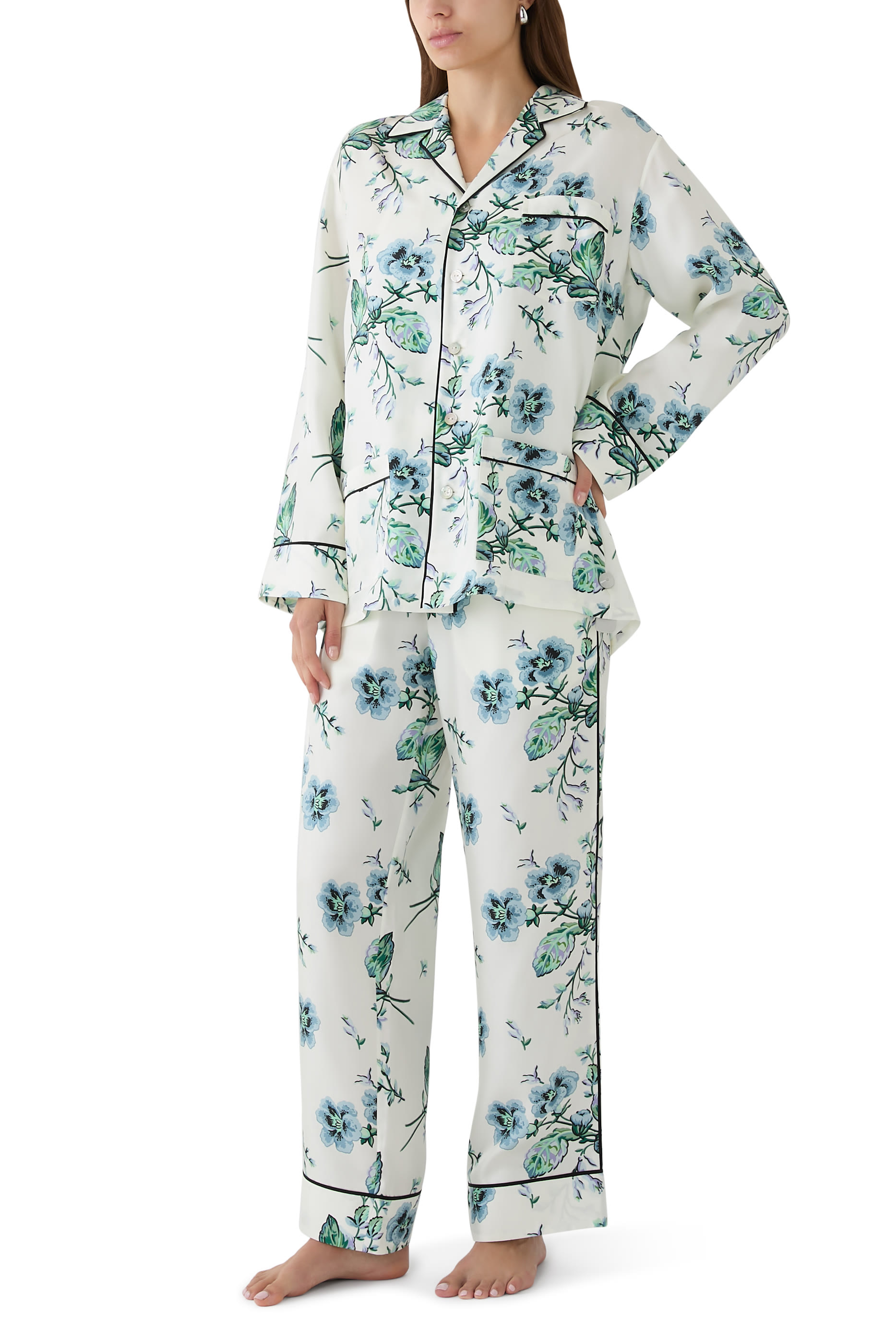 Yves Caldwell Floral Pajama Set