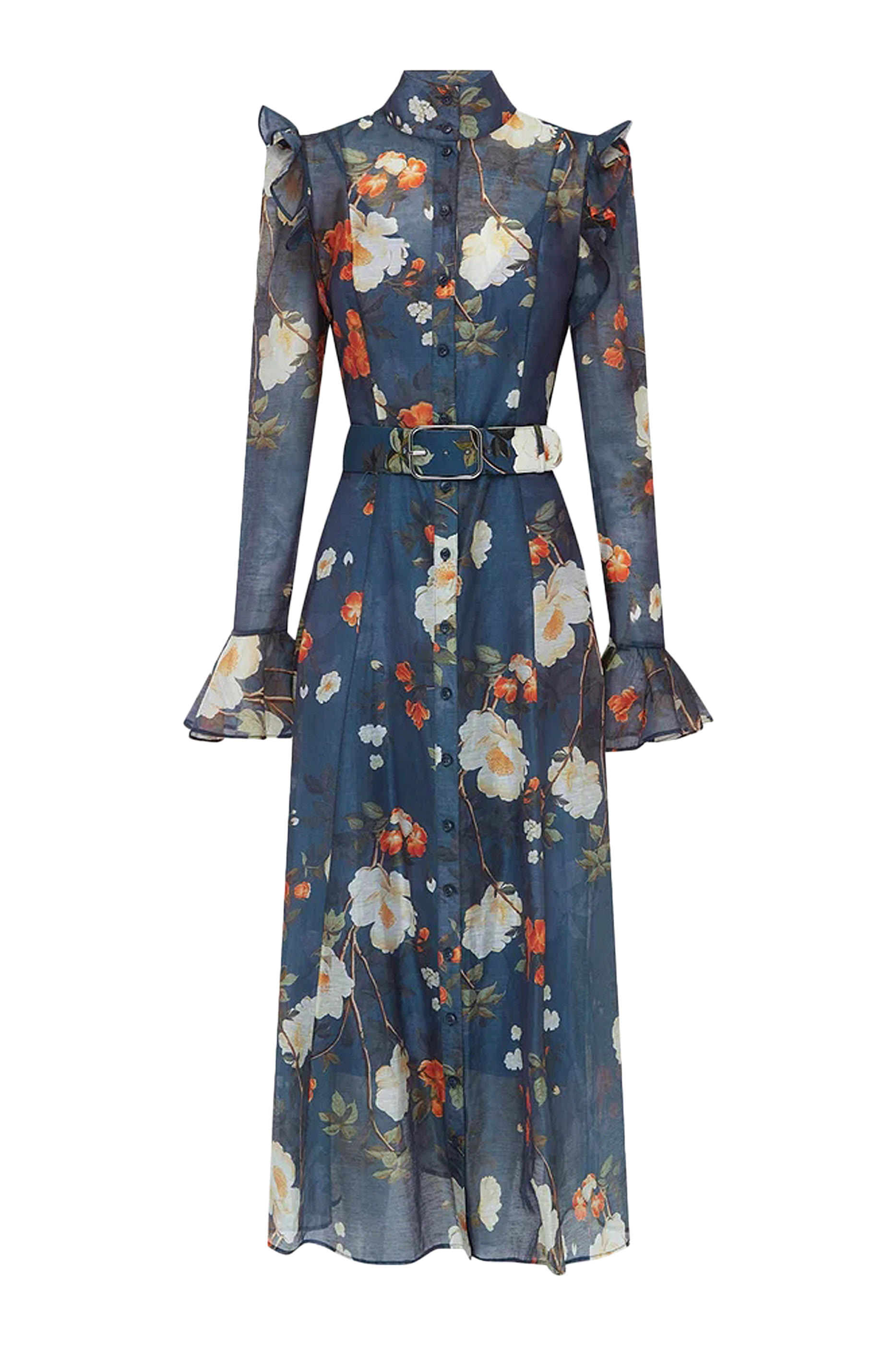 Katrina Butterfly Sleeves Midi Dress