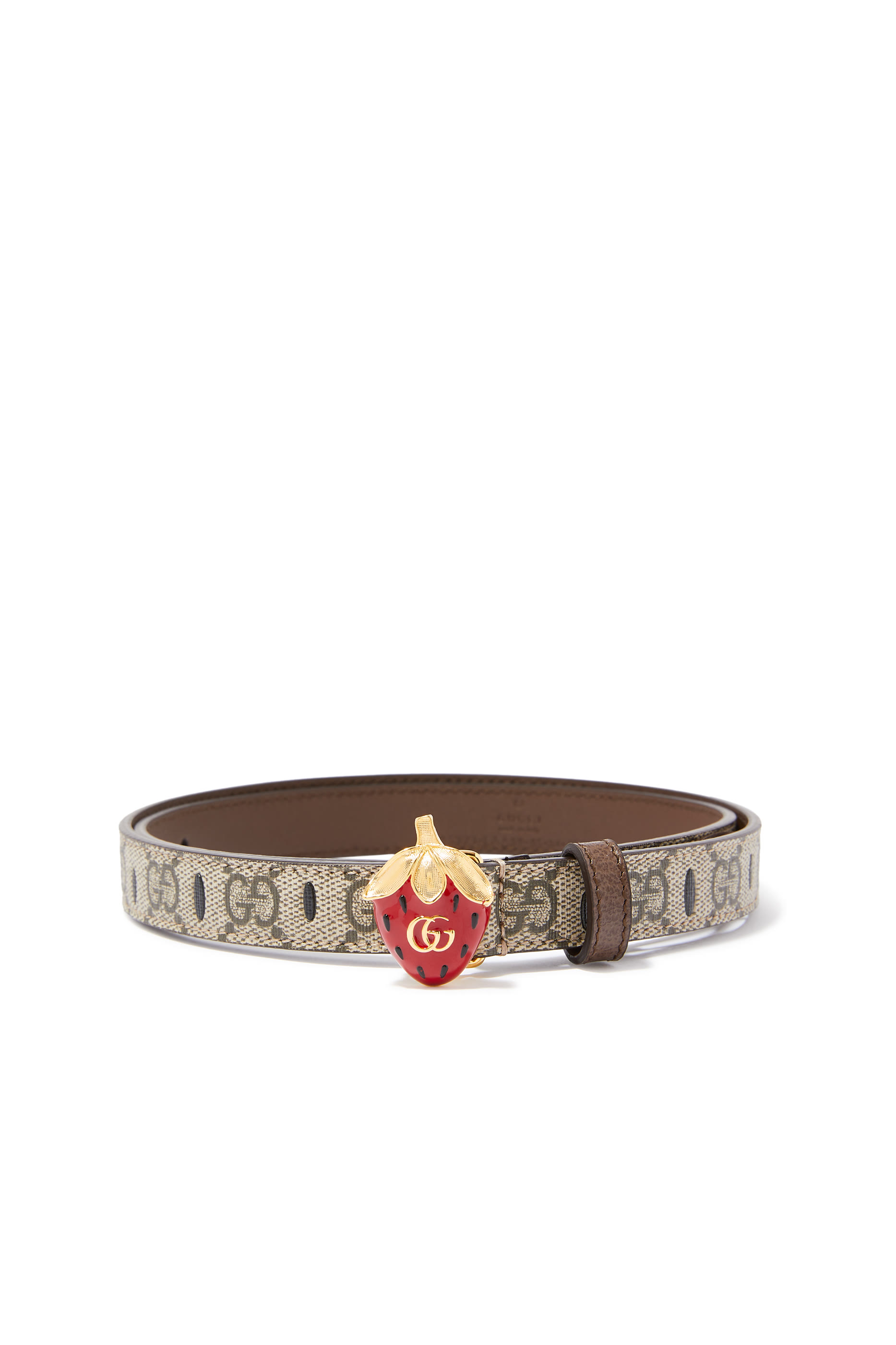 Thin Belt with Strawberry Buckle