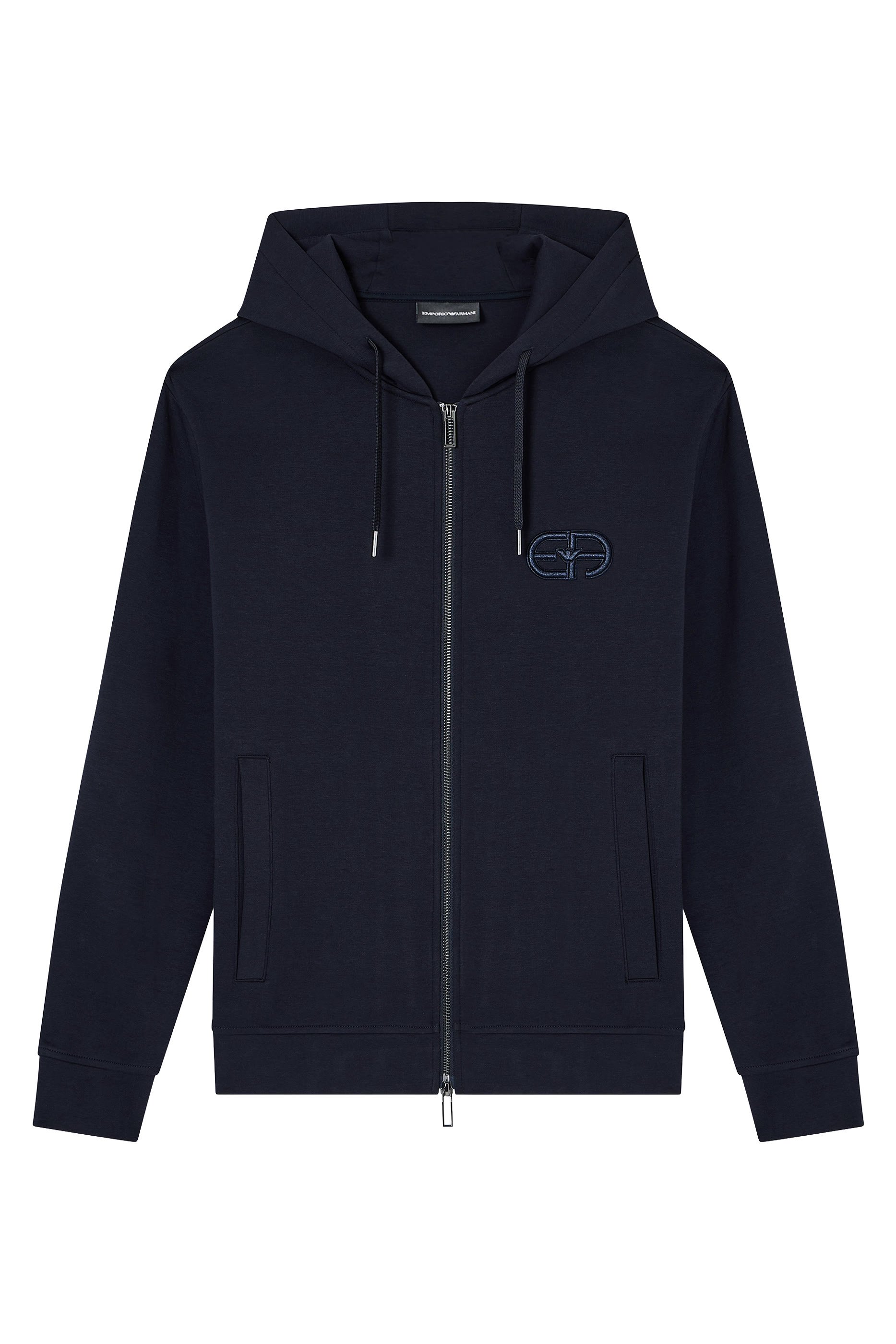 Embroidered EA Logo Zip-Up Hoodie