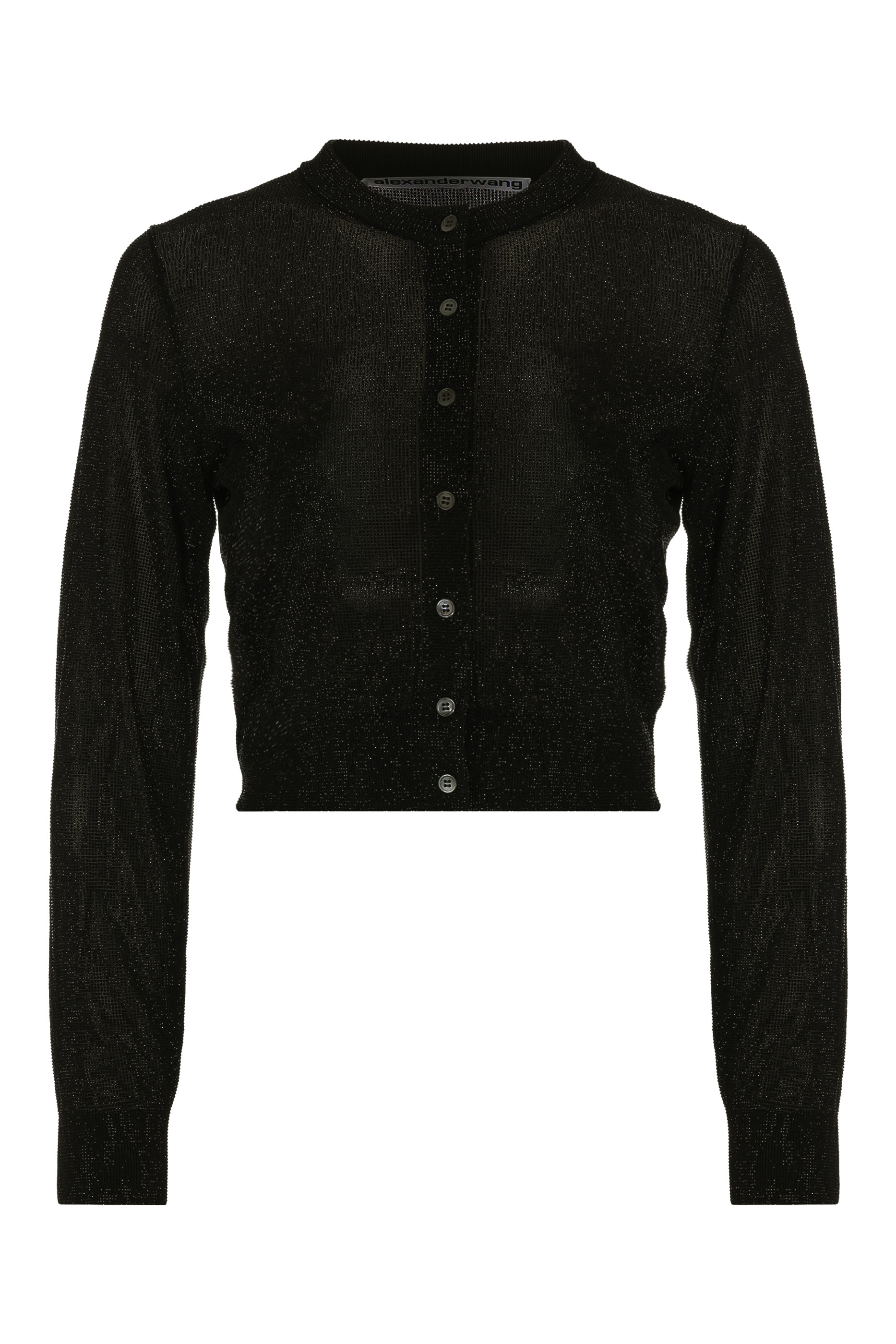 Cropped Cardigan in Clear Bead Hotfix