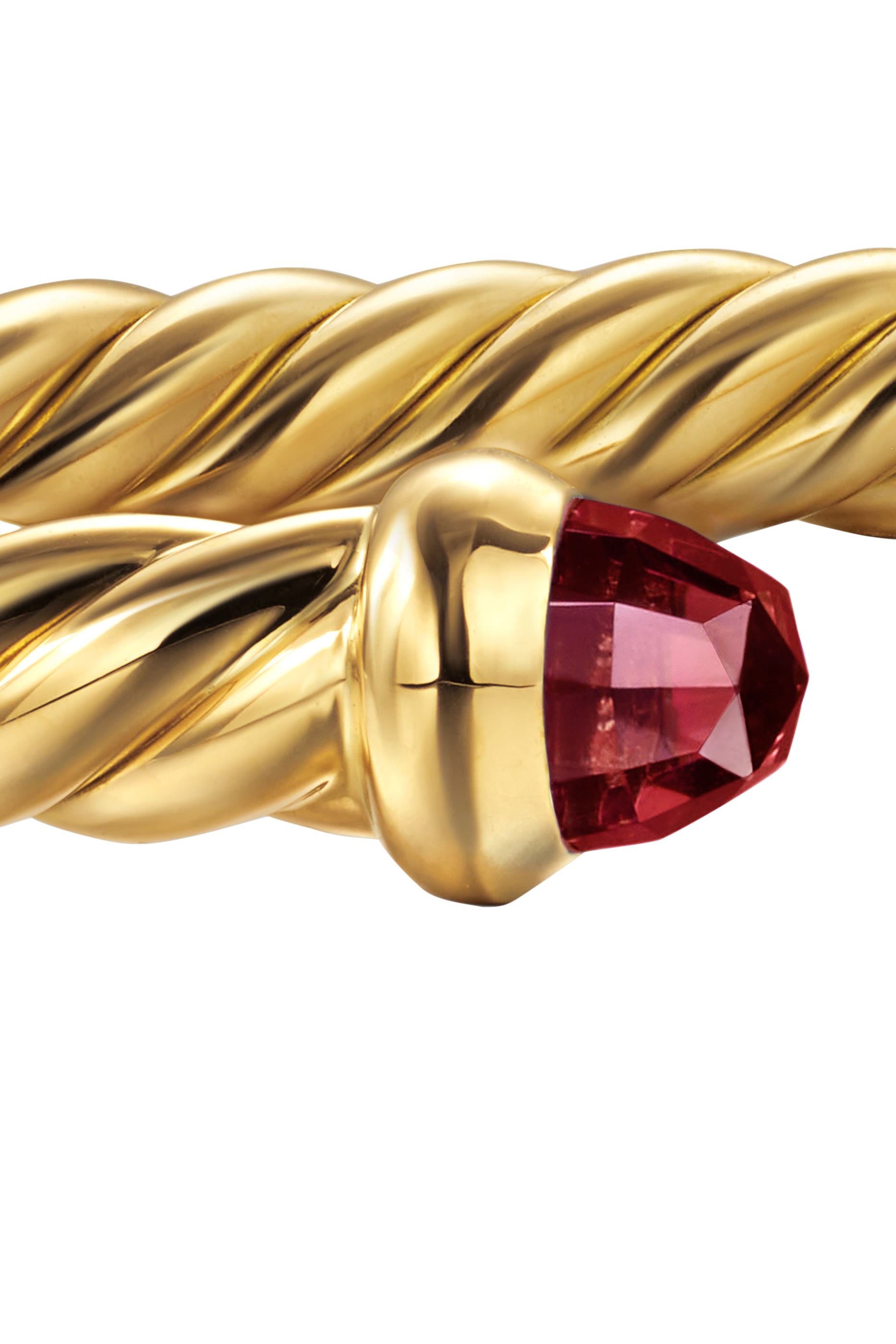 Cablespira® Flex Bracelet, 18K Yellow Gold & Rhodolite Garnet