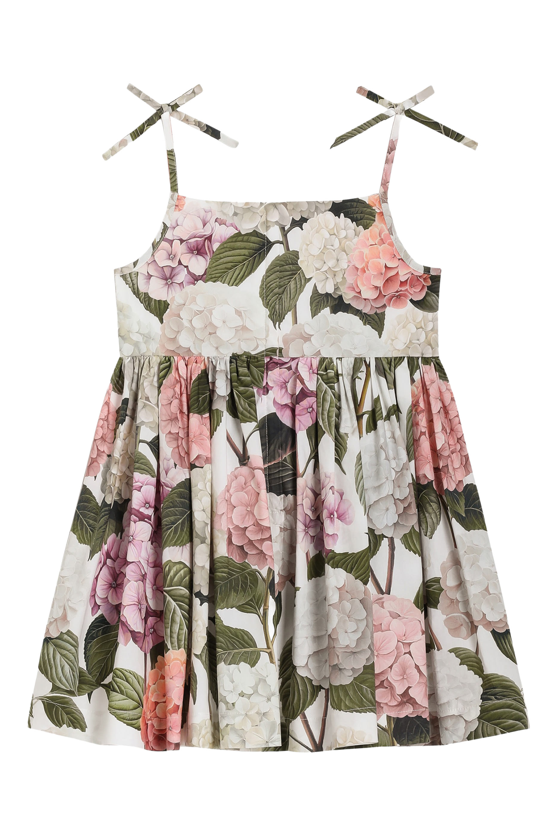 Kids Hydrangea-Print Poplin Dress