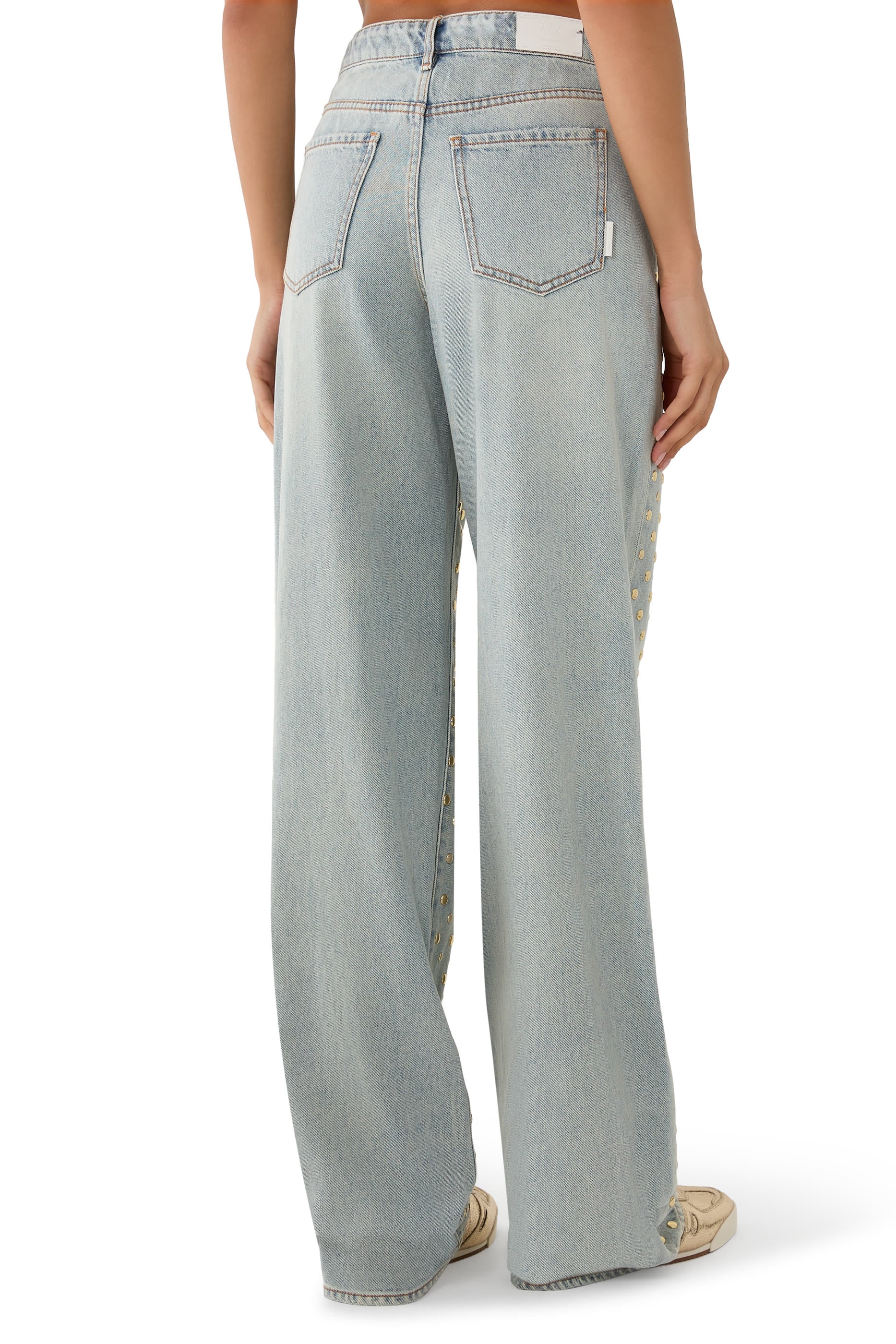 Metal Stud-Embellished Pants