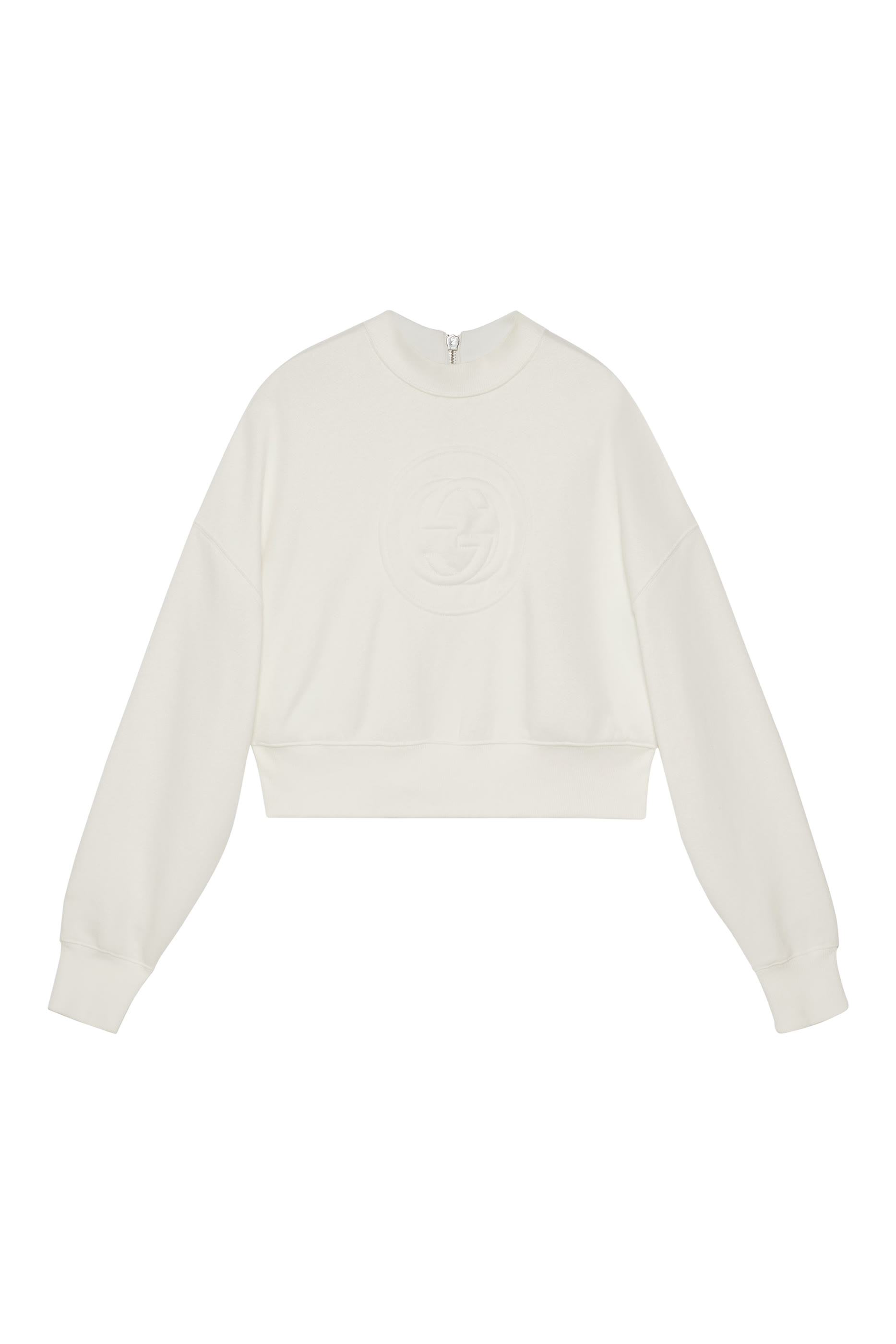 Jersey Sweatshirt With Interlocking G and Zip