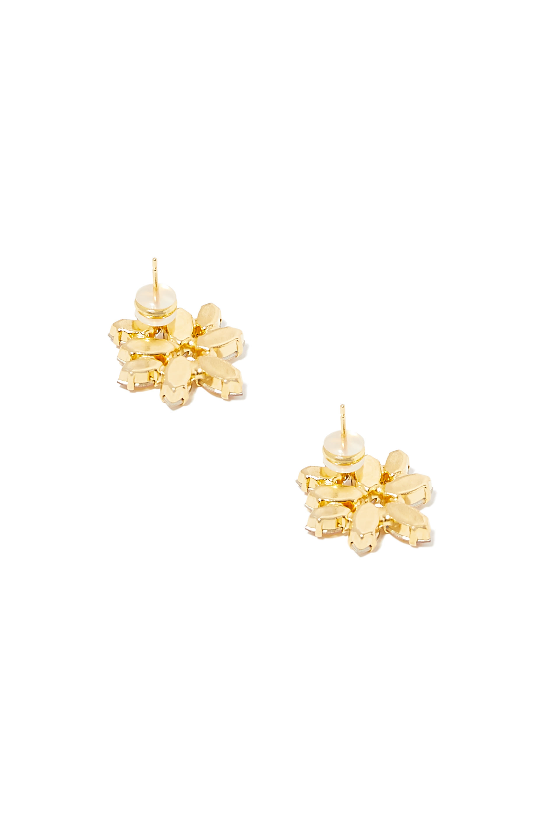 Melia Earrings,  18k Gold-Plated Brass & Crystals