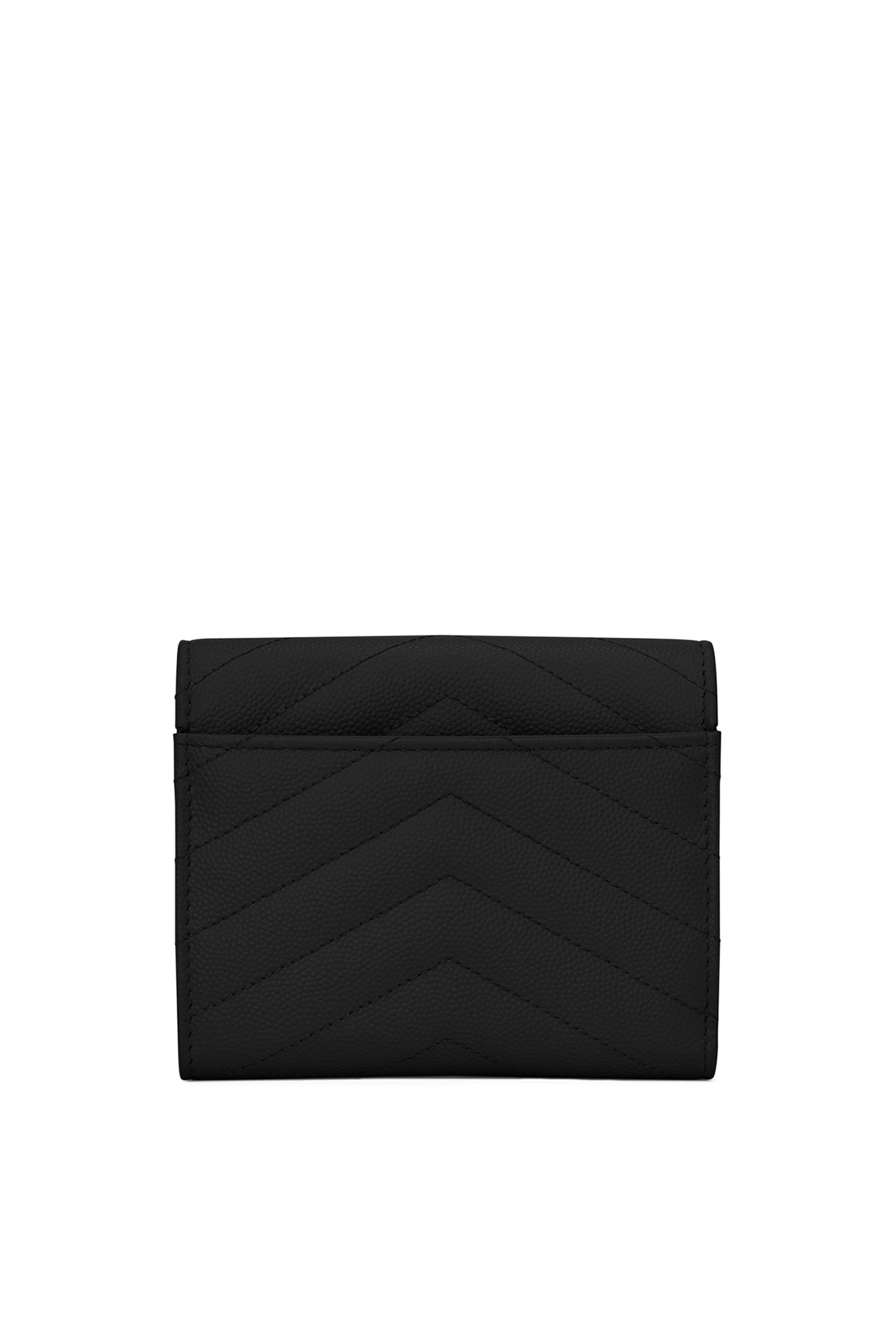  Cassandre Matelasse Compact Tri Fold Wallet in Grain De Poudre Leather