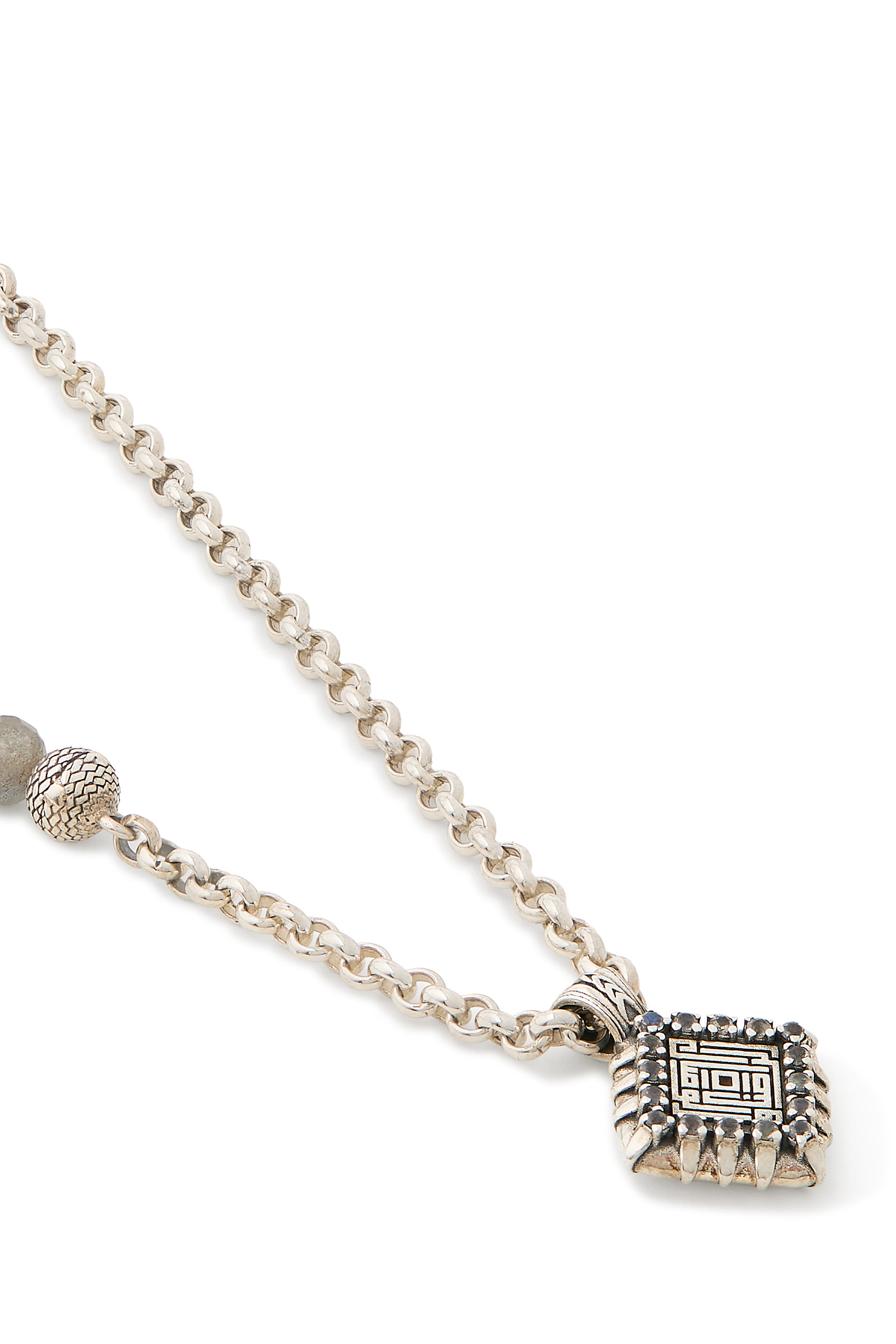 Kufic Necklace, Sterling Silver