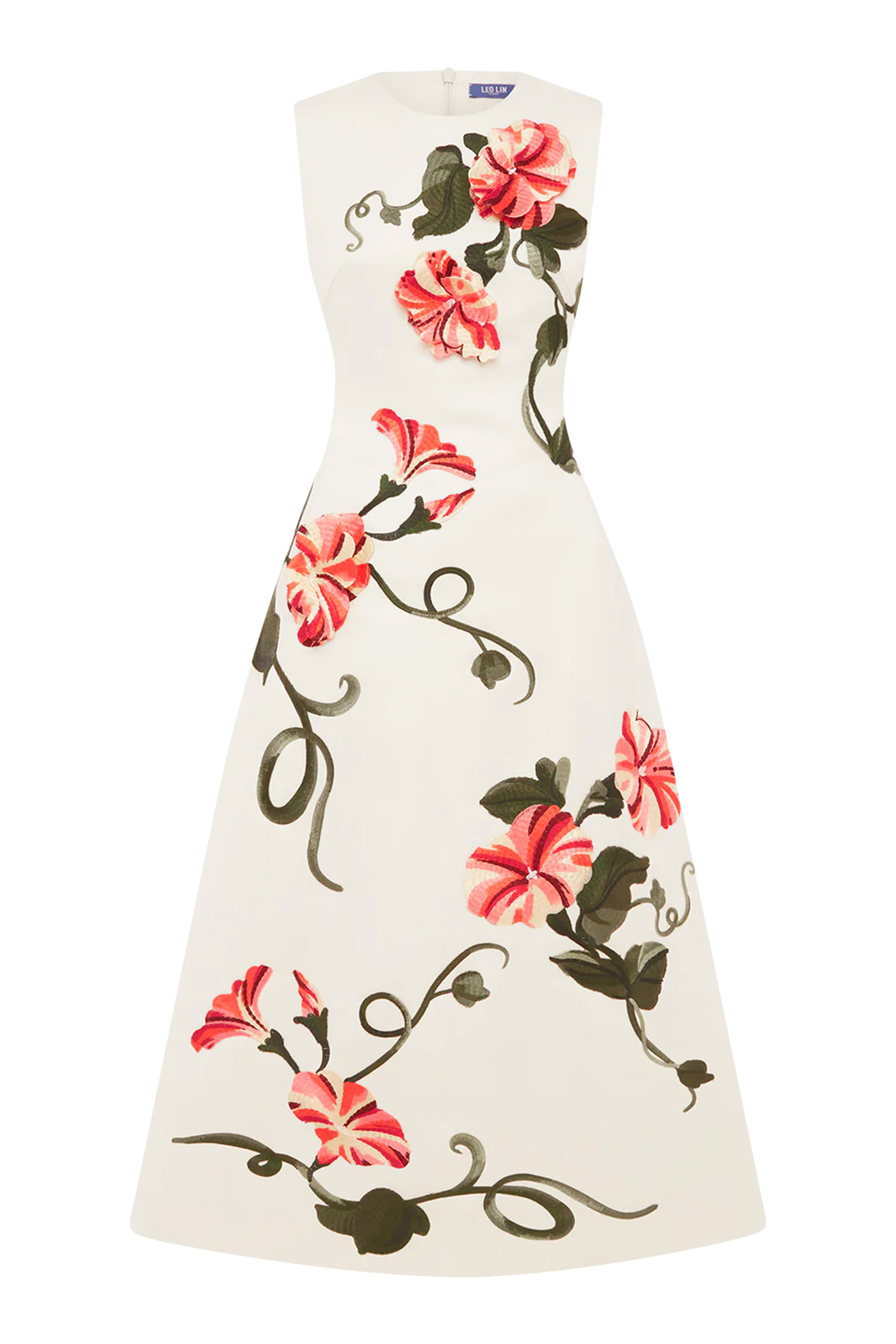 Cleo Appliqu&eacute; Floral Midi Dress
