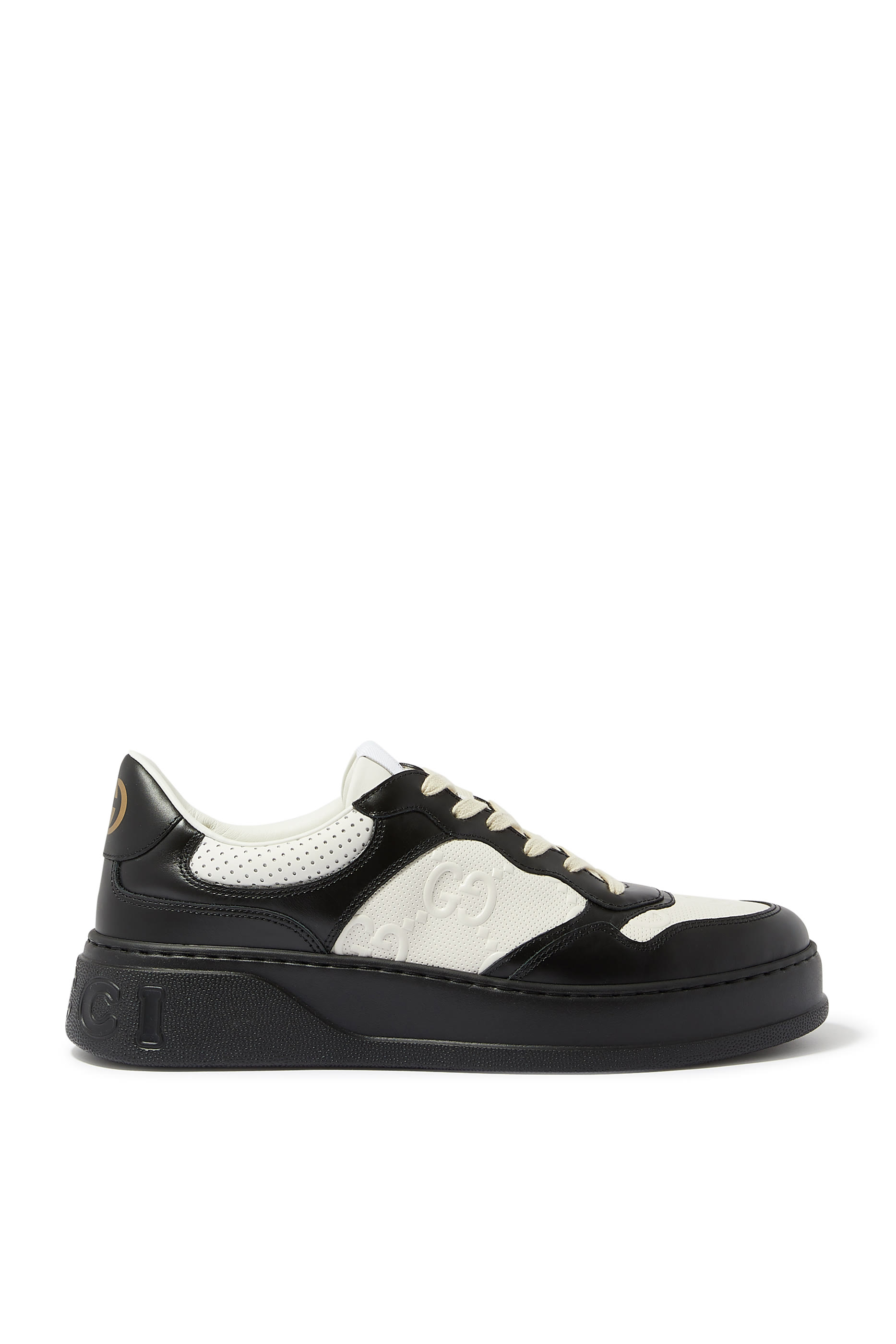 GG Embossed Chunky Leather Sneakers